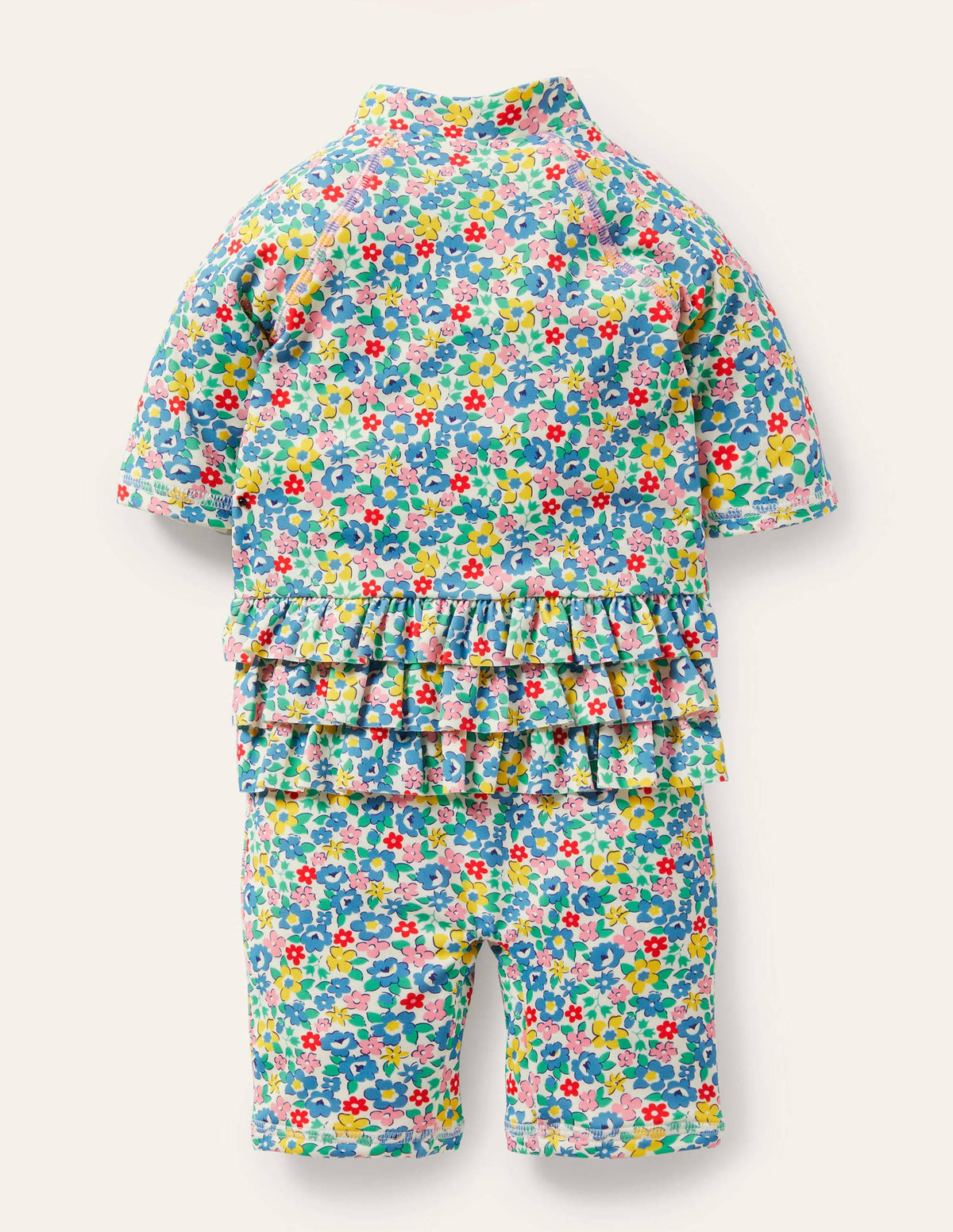 Combinaison de surf volantée avec protection solaire-Motif Spring Floral multi-2