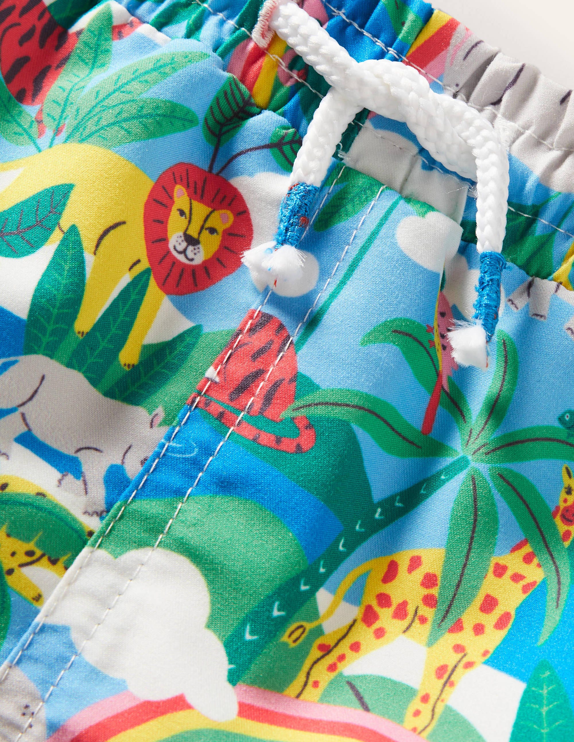 Badeshorts-Naturweiß/Surfbrett-Blau, Regenbogen/Dschungel - Image 3