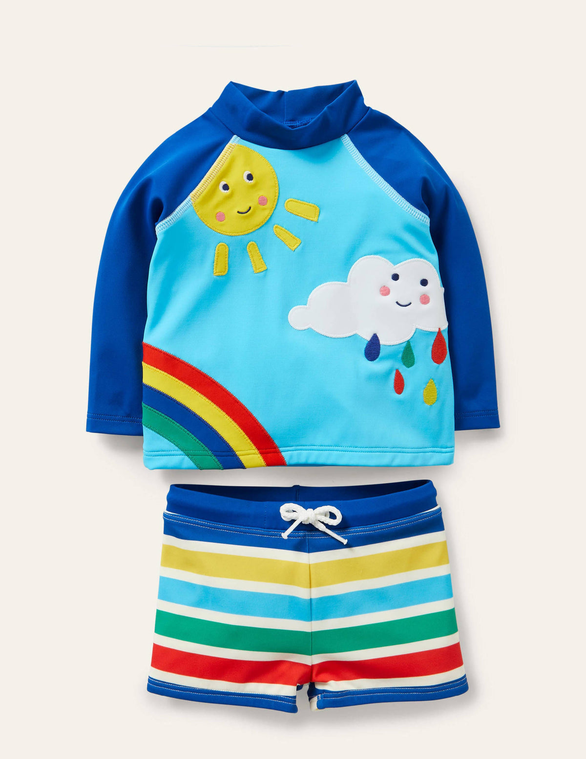 Badeset mit USF-Langarmshirt-Wasserblau - Image 1