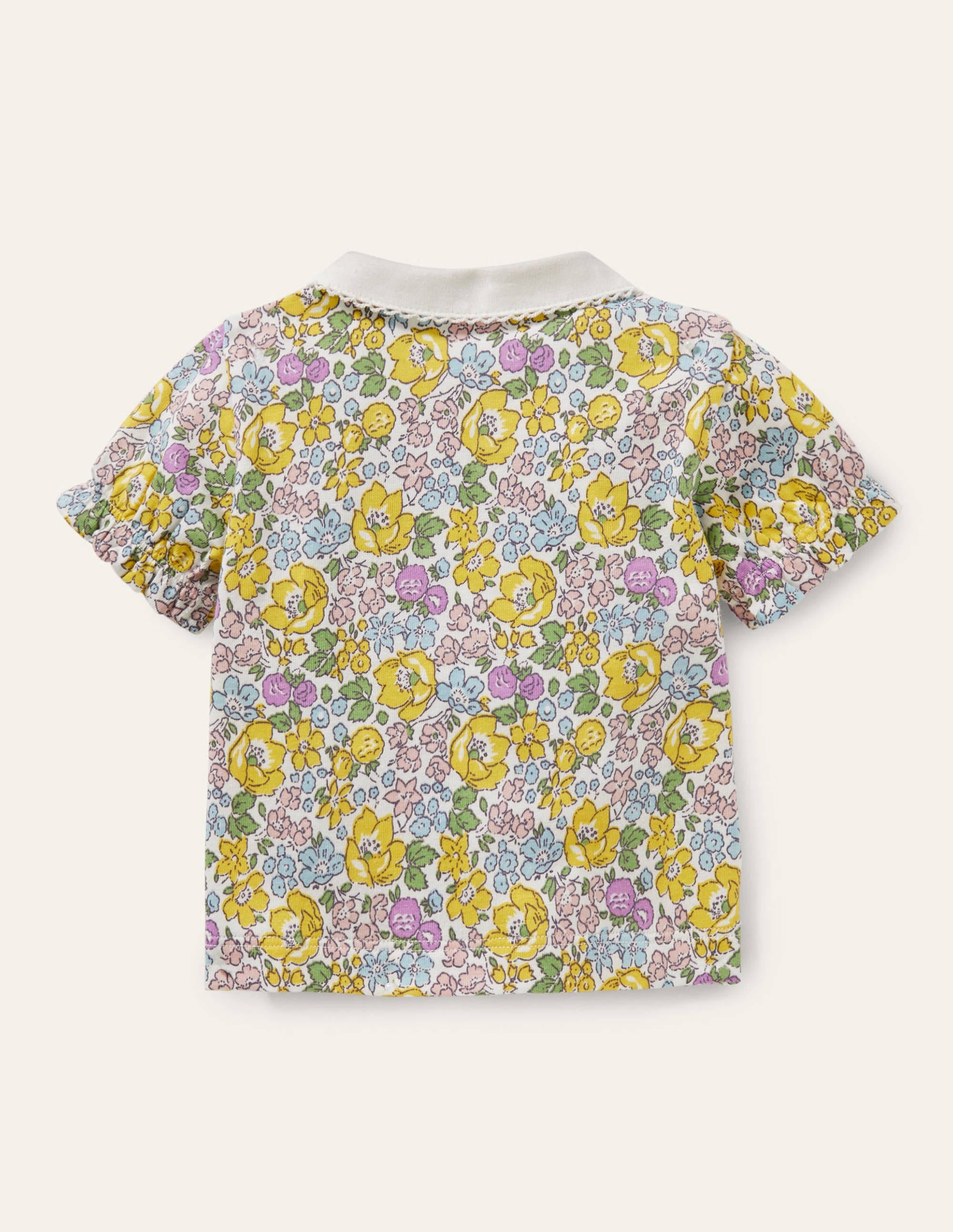 Top imprimé à col-Motif floral violet froid - Image 2