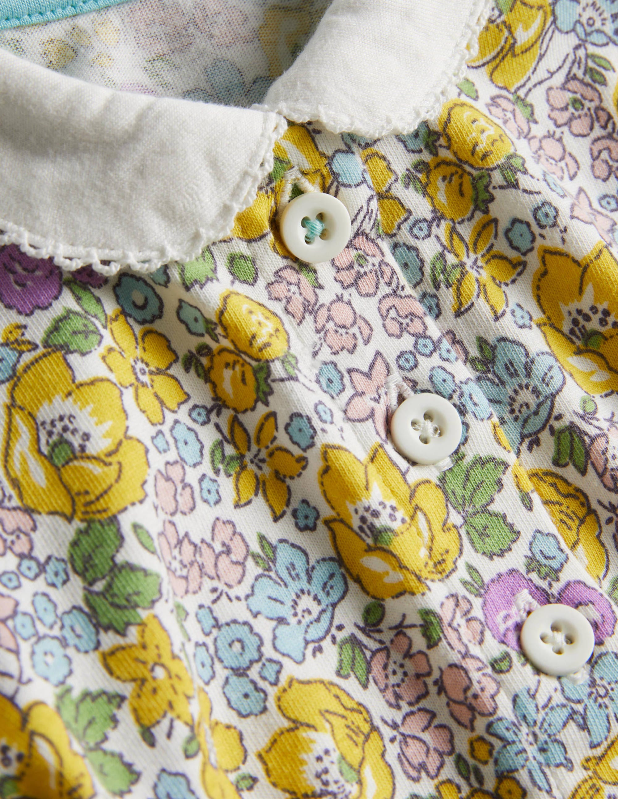 Top imprimé à col-Motif floral violet froid - Image 3