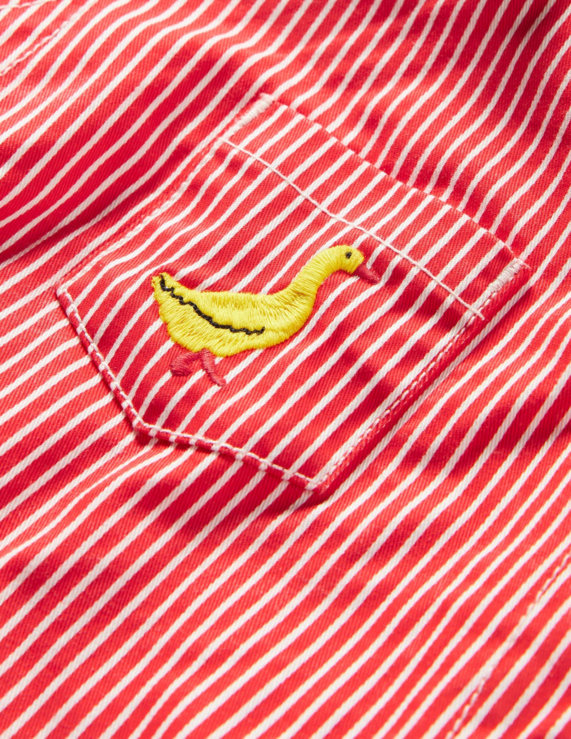 Nostalgisches Spielset-Naturweiß/Rot, Feine Streifen/Ente-3