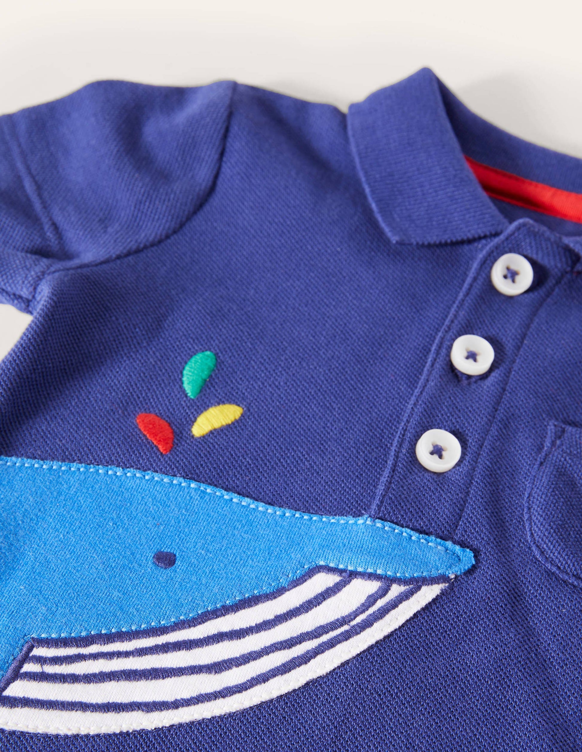 Spielset mit Poloshirt und Shorts-Segelblau, Wal-3