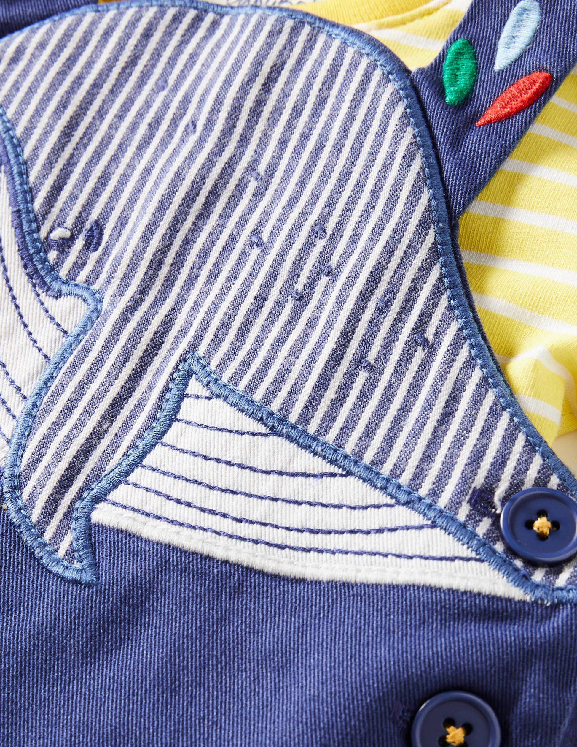 Weblatzhosen-Set-Segelblau, Wal-3