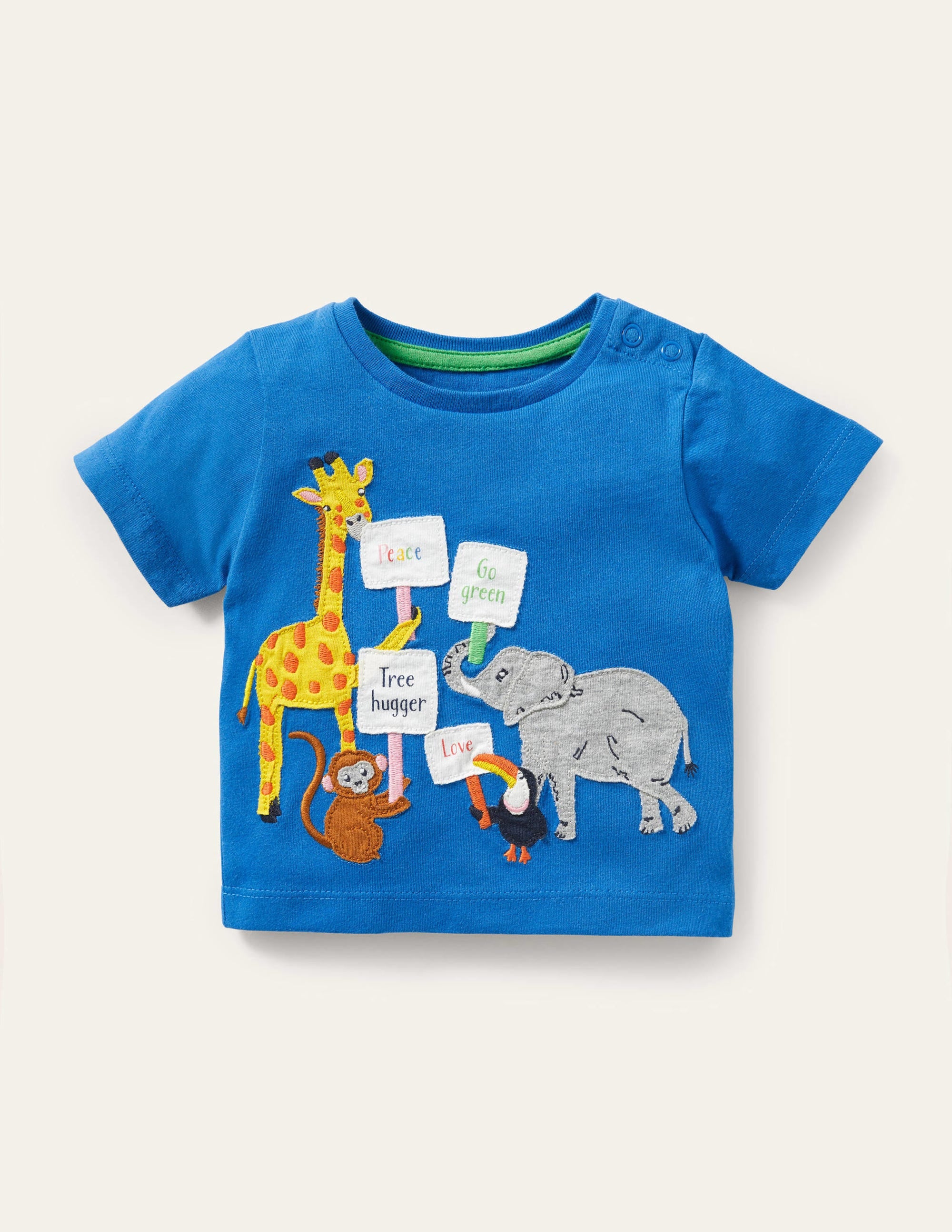 T-shirt en jersey à appliqué-Activistes de la jungle marina vif - Image 1