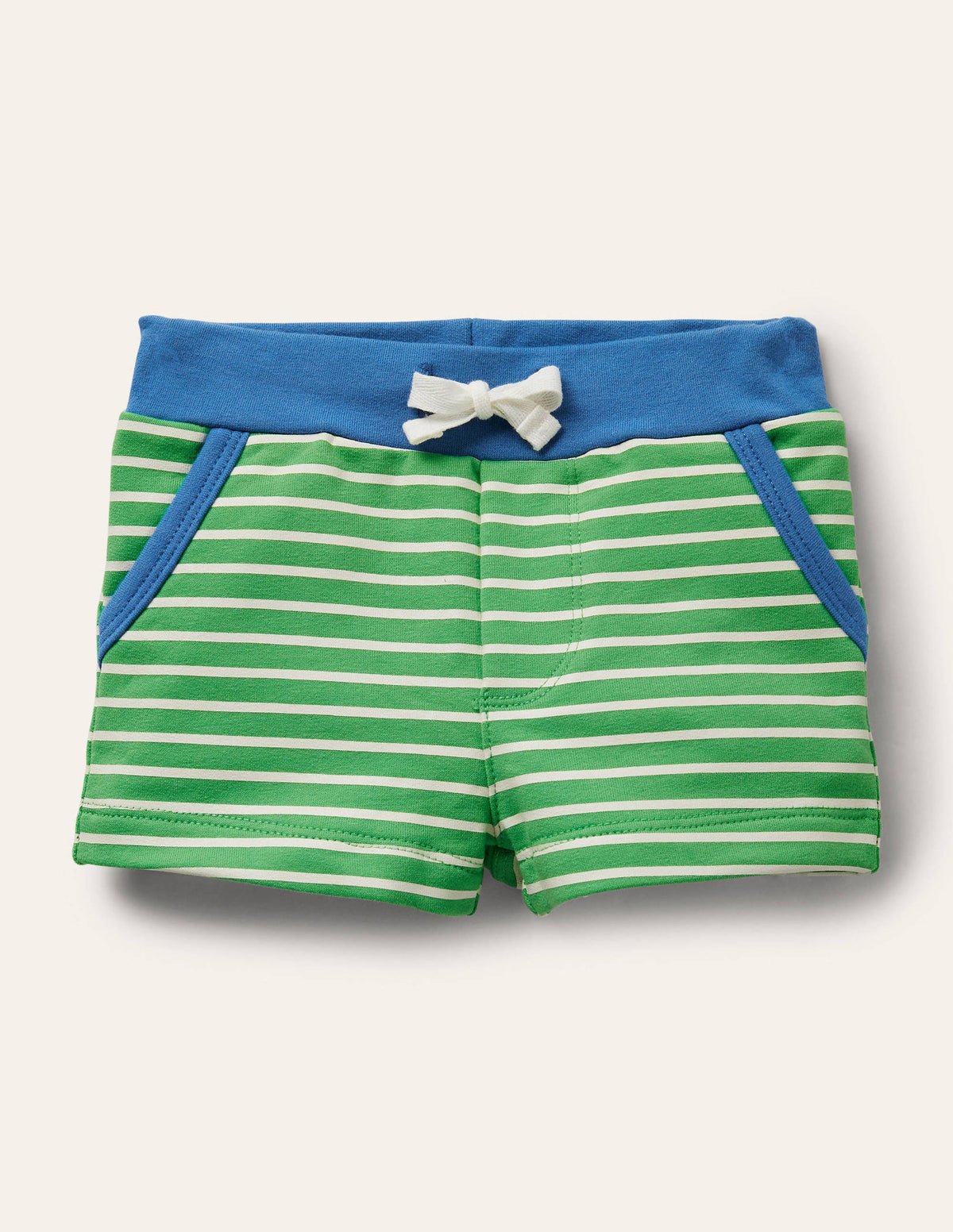 Jerseyshorts-Grün/Naturweiß-1