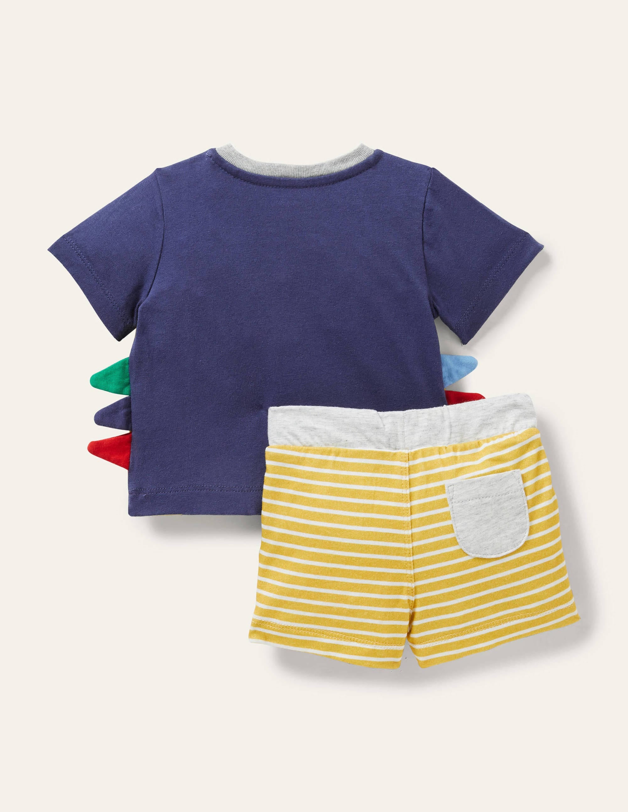 Appliqué T-shirt & Shorts Set-Starboard/Ivory Giraffe - Image 2
