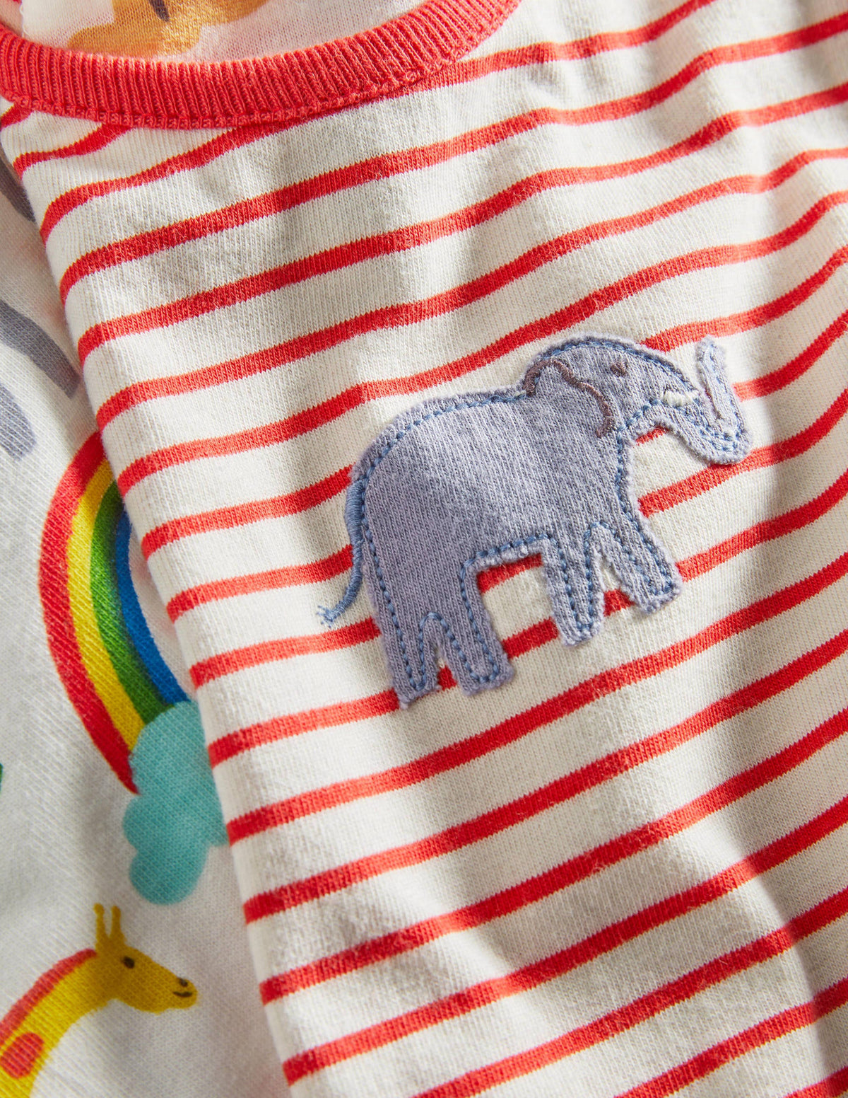 Jersey-Strampler im 2er-Pack-Naturweiß, Regenbogen/Dschungel-3