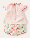 Woven Top and Short Set-Molly Mahon Cherries