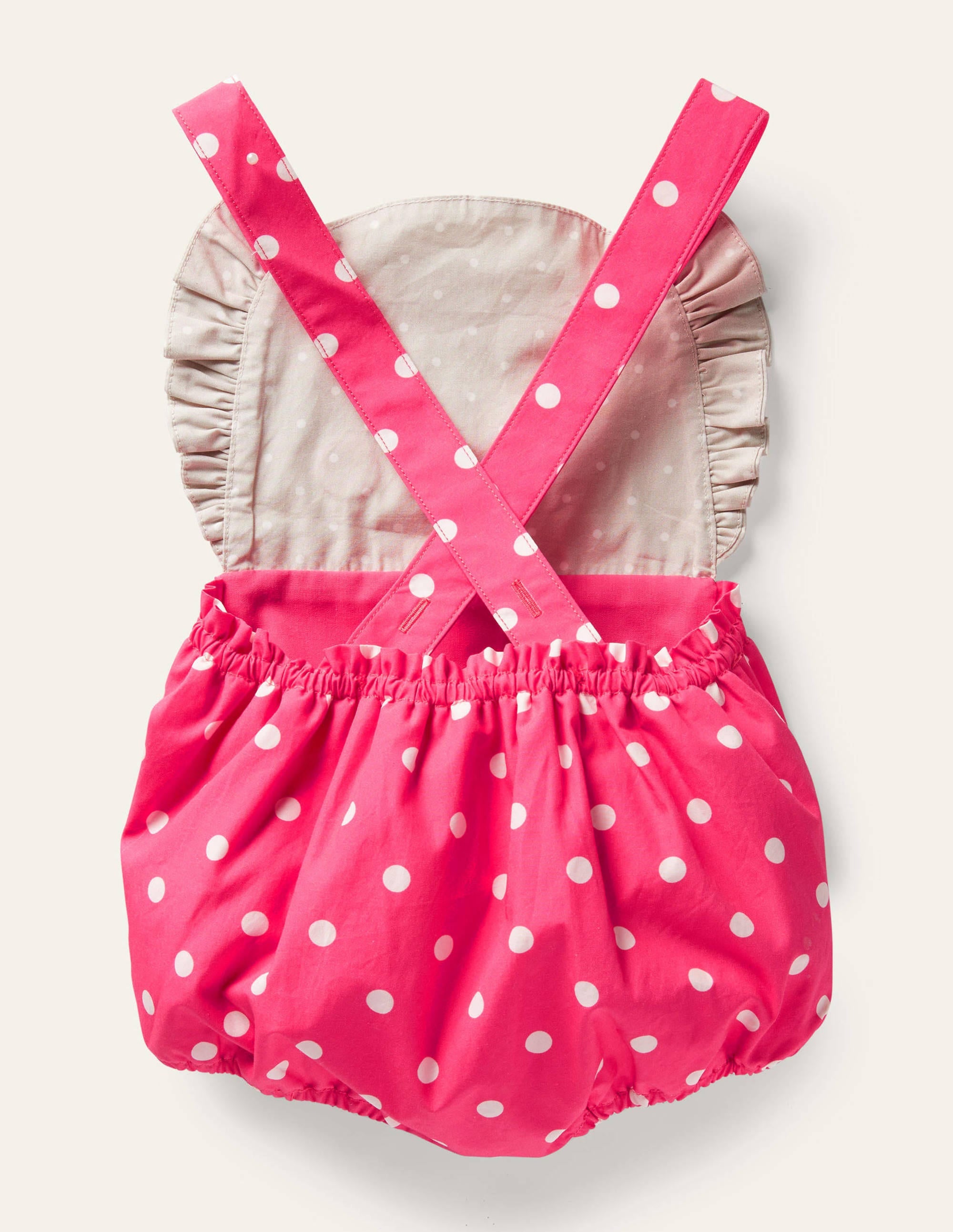 Woven Novelty Romper-Coral Reef Spot Elephant - Image 2