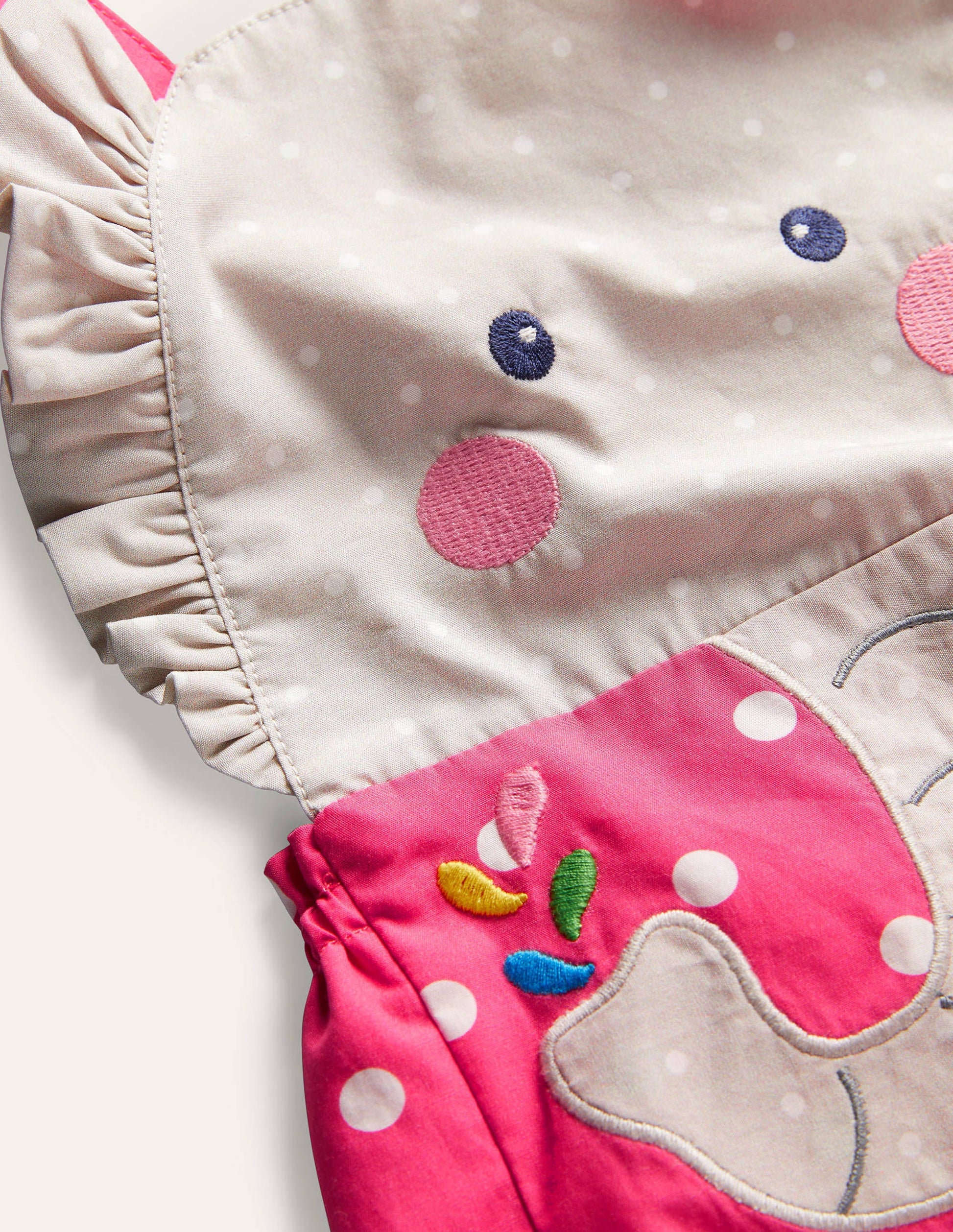 Woven Novelty Romper-Coral Reef Spot Elephant-3