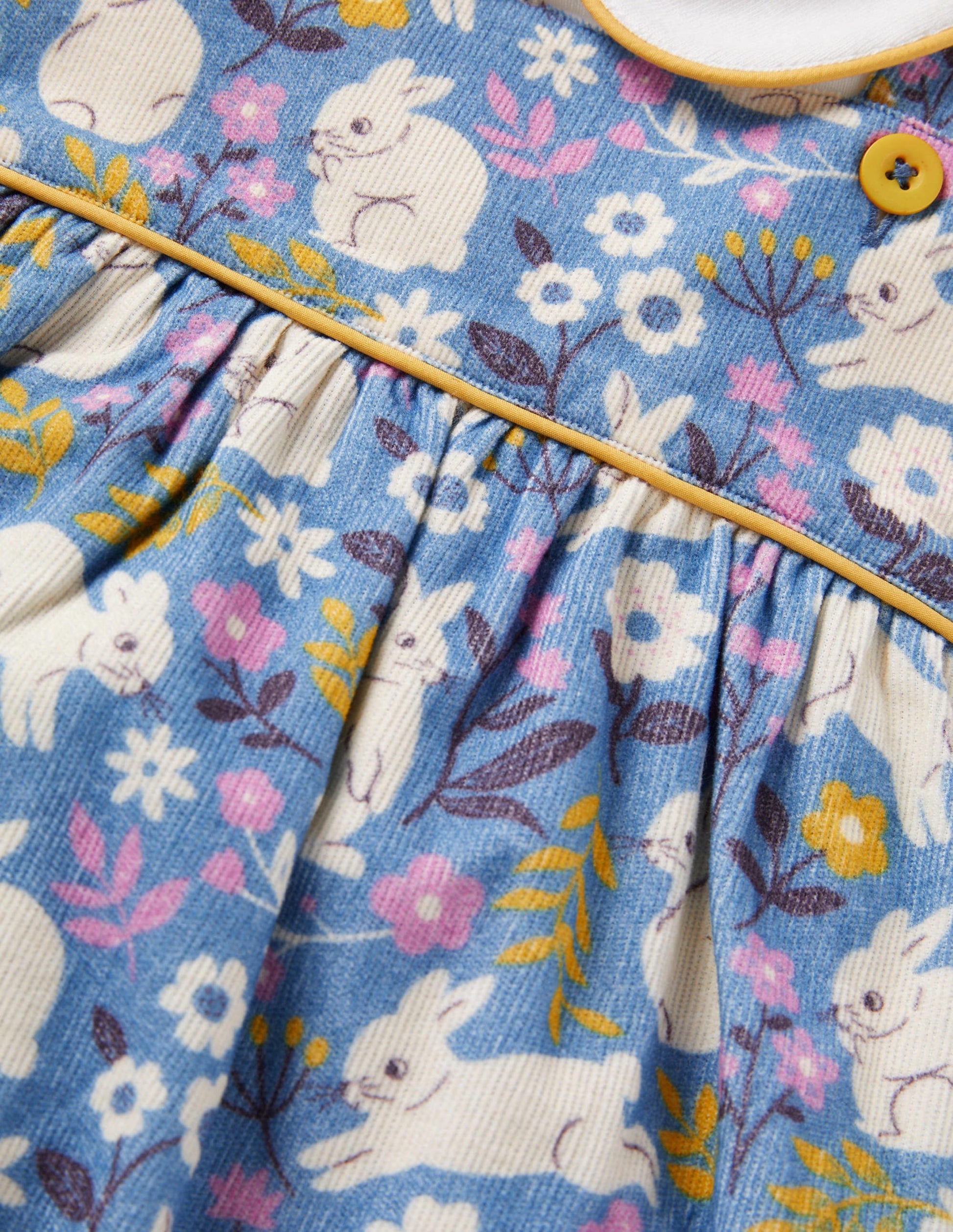 Ensemble 3 pièces avec barboteuse imprimée-Motif Bunny Field bleu-3