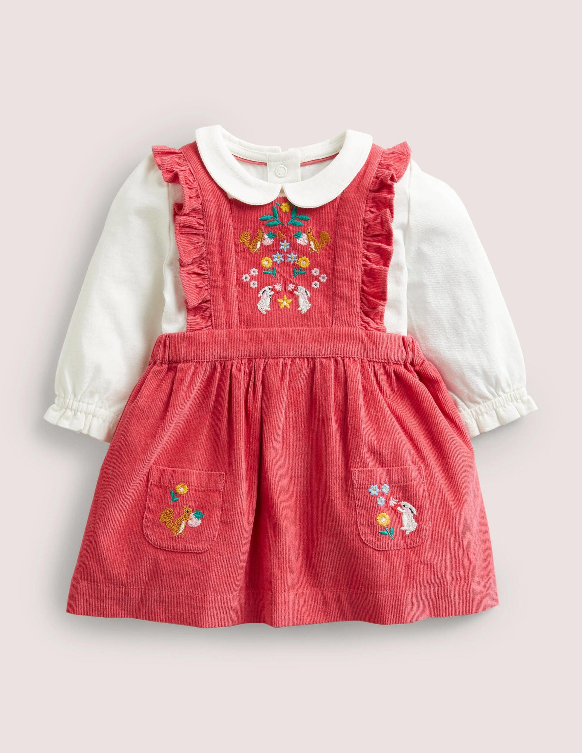 Cord Pinnie Set-Pink Embroidery-1