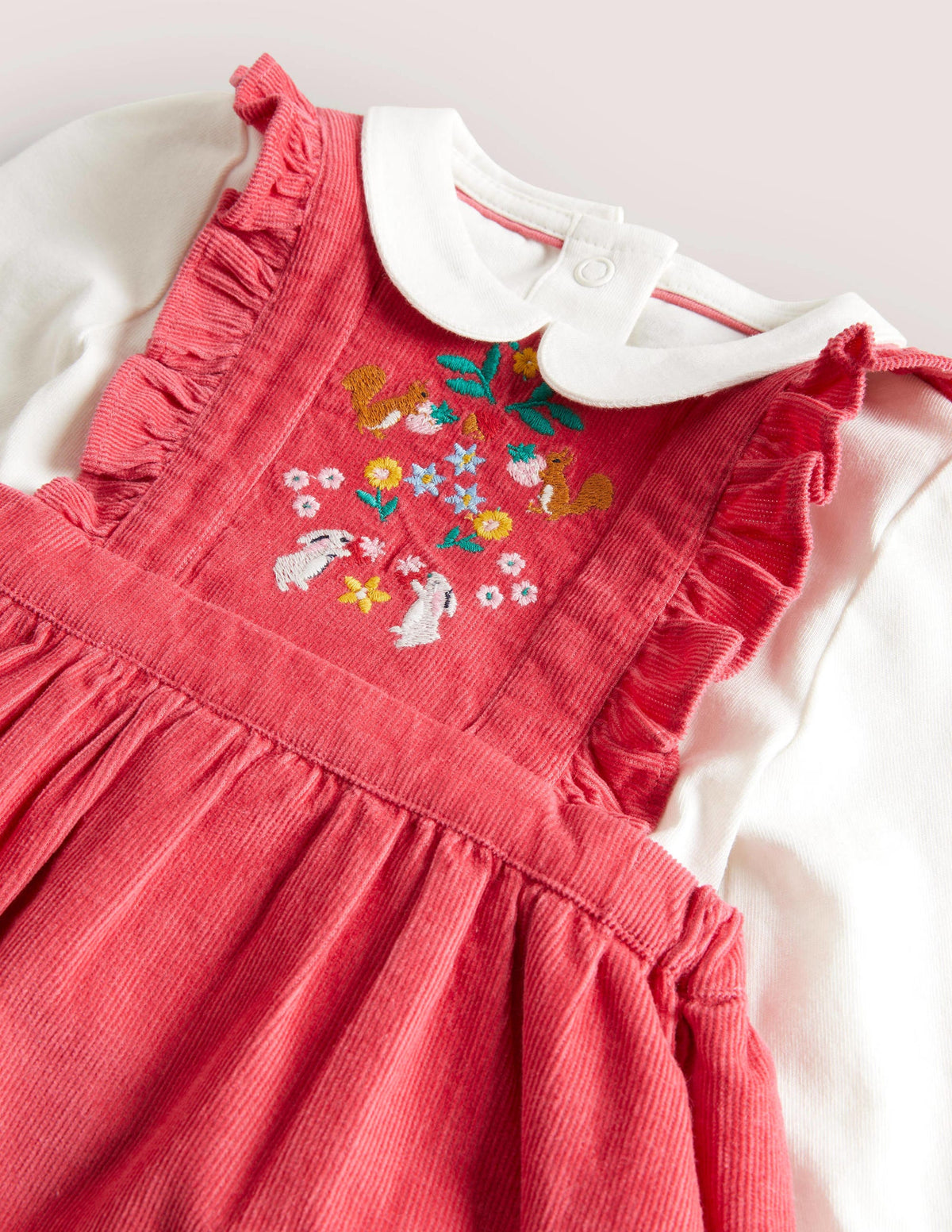Cord Pinnie Set-Pink Embroidery - Image 3