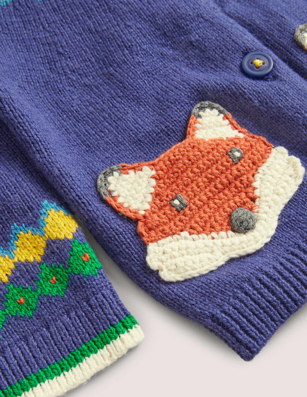 Cardigan mit Fair-Isle-Passe-Segelblau, Fair-Isle-Muster/Fuchs-3
