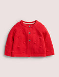 Bequemer Cardigan mit Bommeln-Rockabilly-Rot