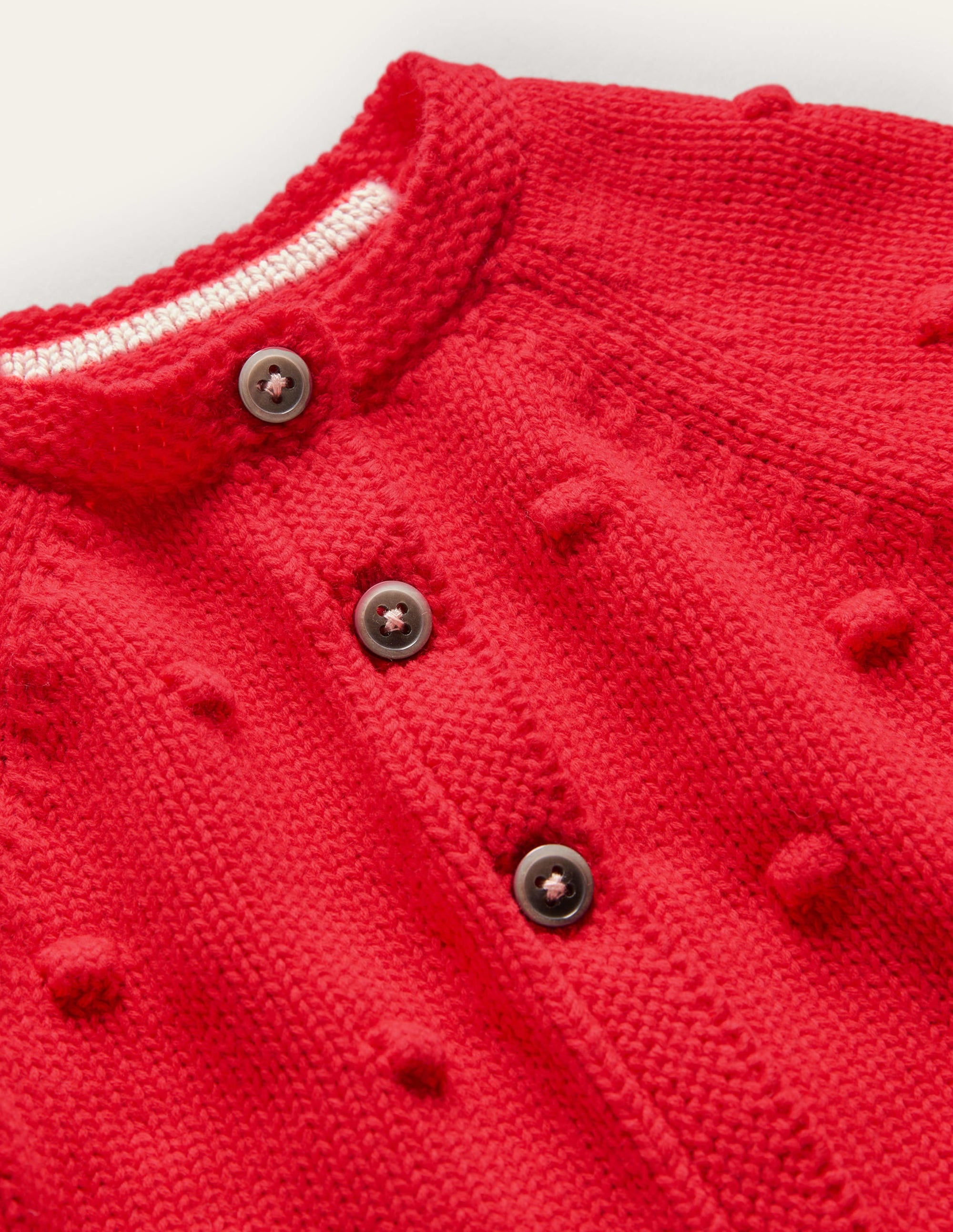 Bequemer Cardigan mit Bommeln-Rockabilly-Rot - Image 3