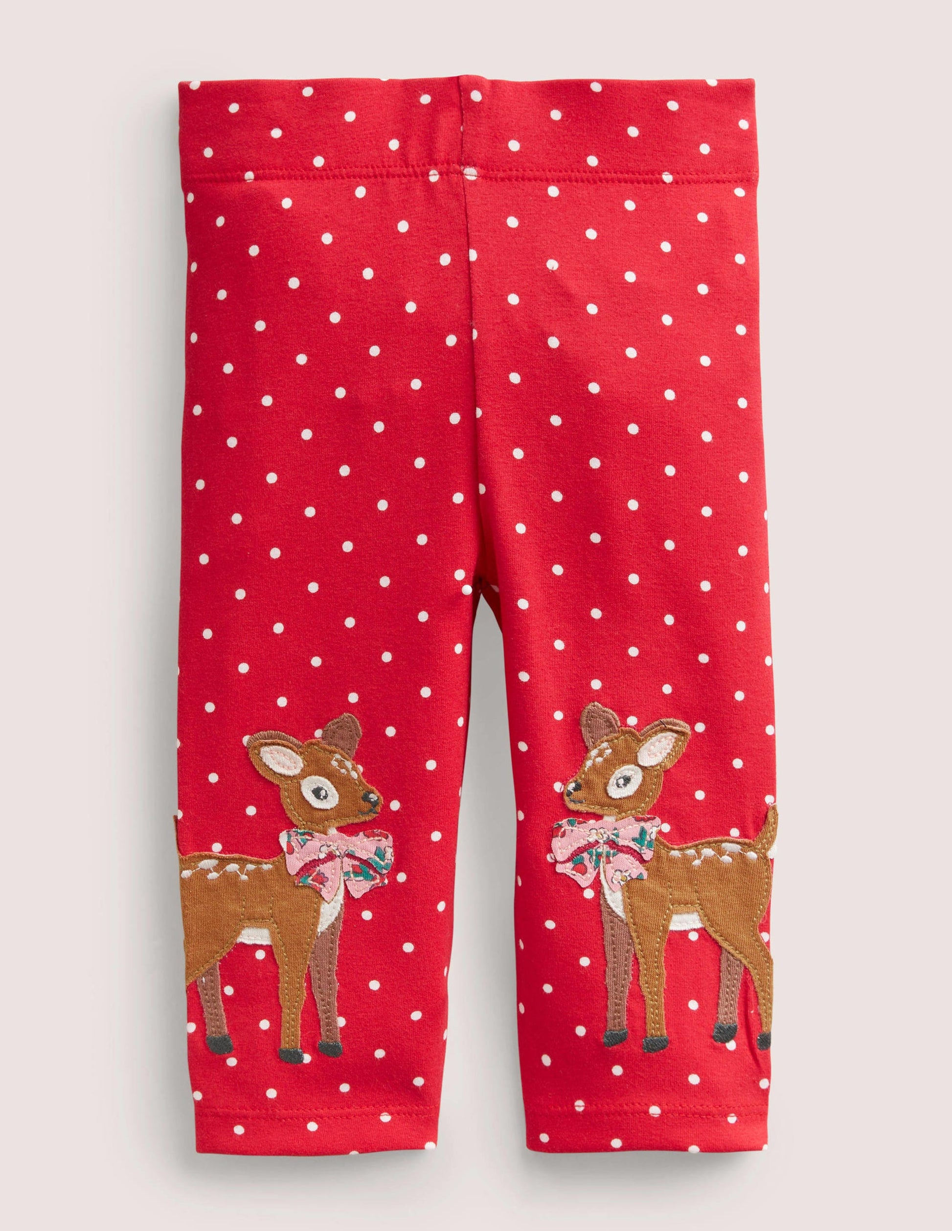Leggings mit Applikation-Rockabilly-Rot, Rehe-1