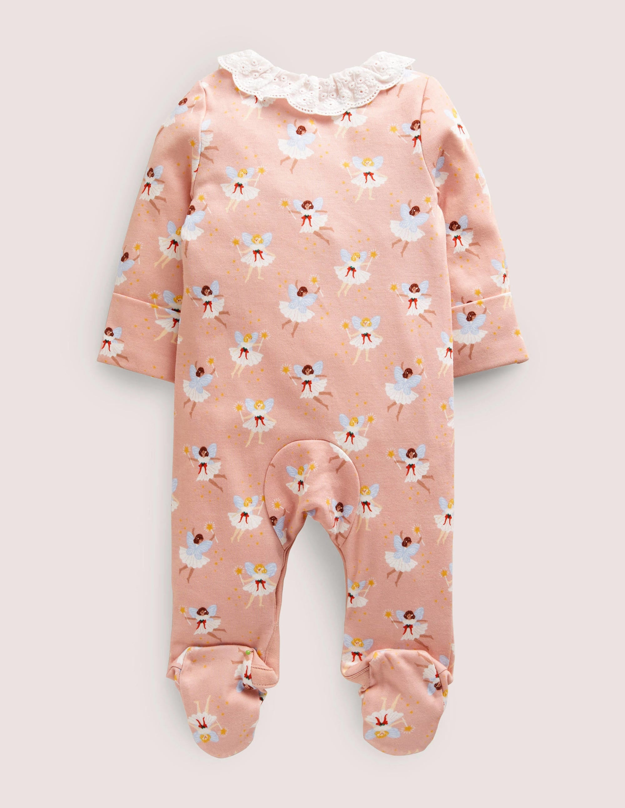Collared Sleepsuit-Boto Pink Fairies - Image 2