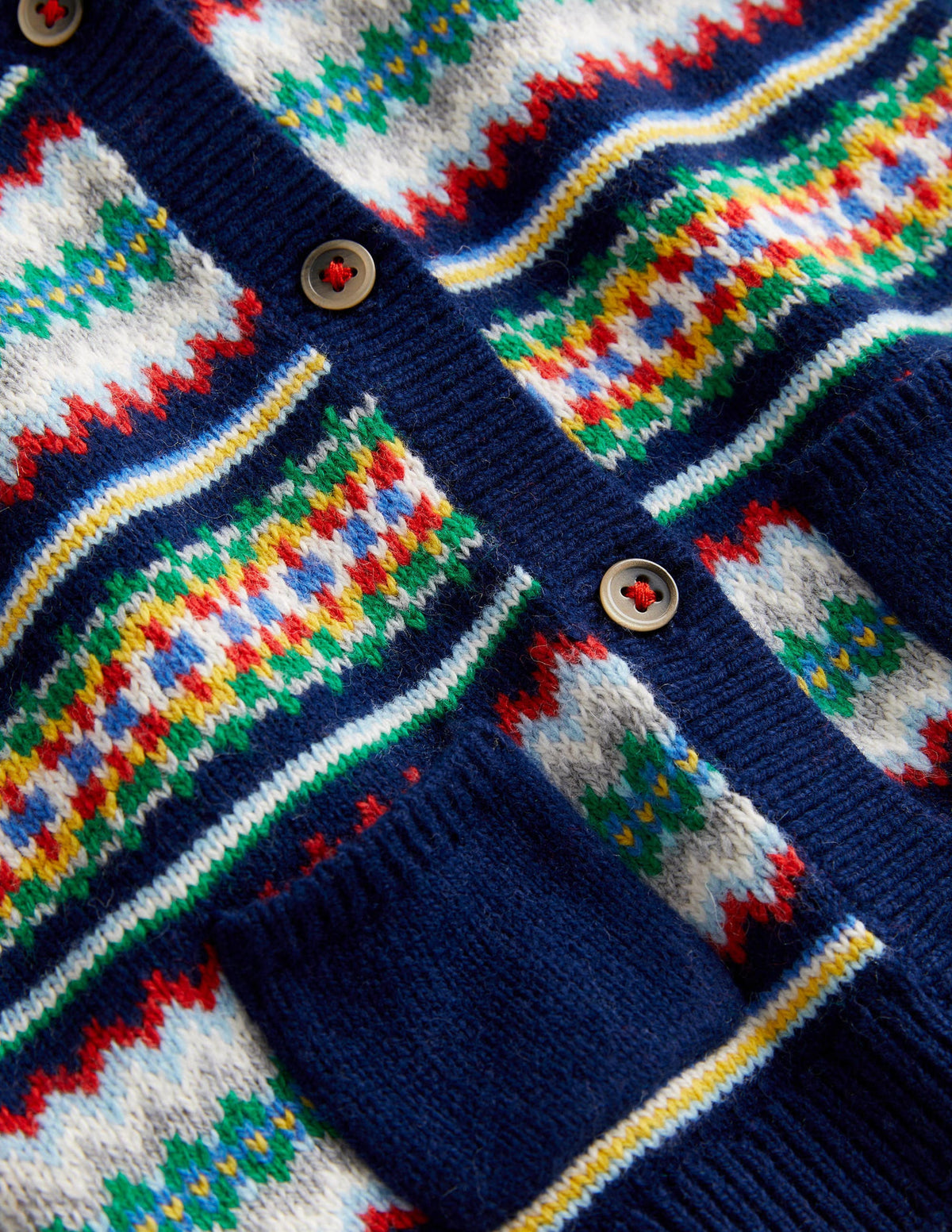 Cardigan mit durchgehendem Fair-Isle-Muster-Segelblau, Buntes Fair-Isle-Muster-3
