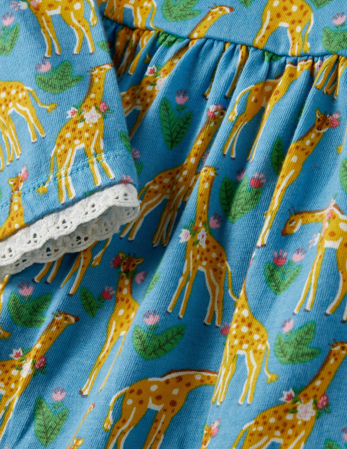 Gemustertes Jerseykleid-Hellblau, Giraffen - Image 3