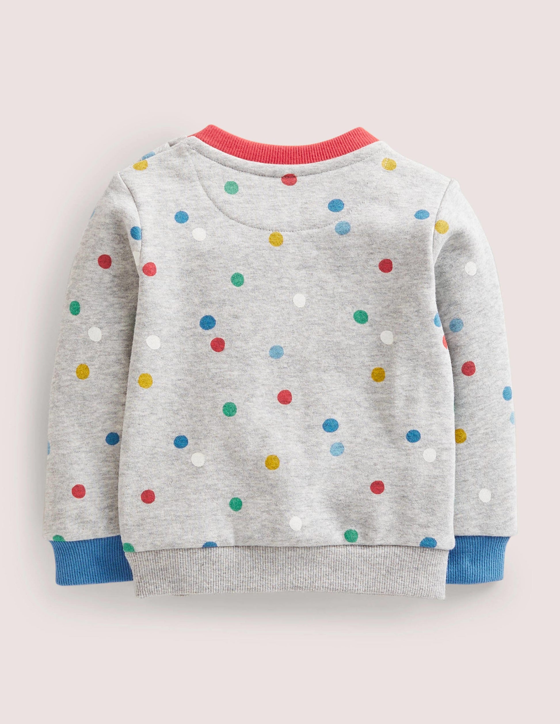 Gemütliches Sweatshirt-Grau Meliert, Gemalte Tupfen-2