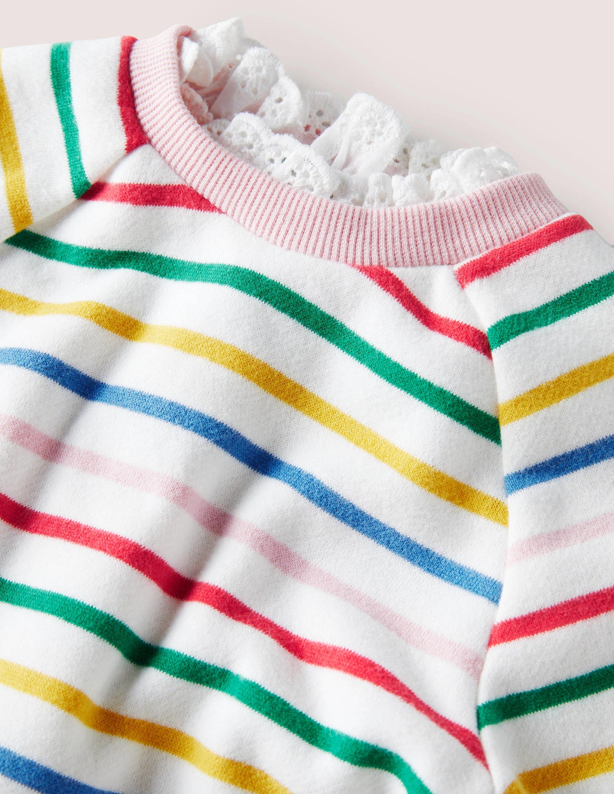 Jersey Ruffle Romper-Multi Stripe - Image 3