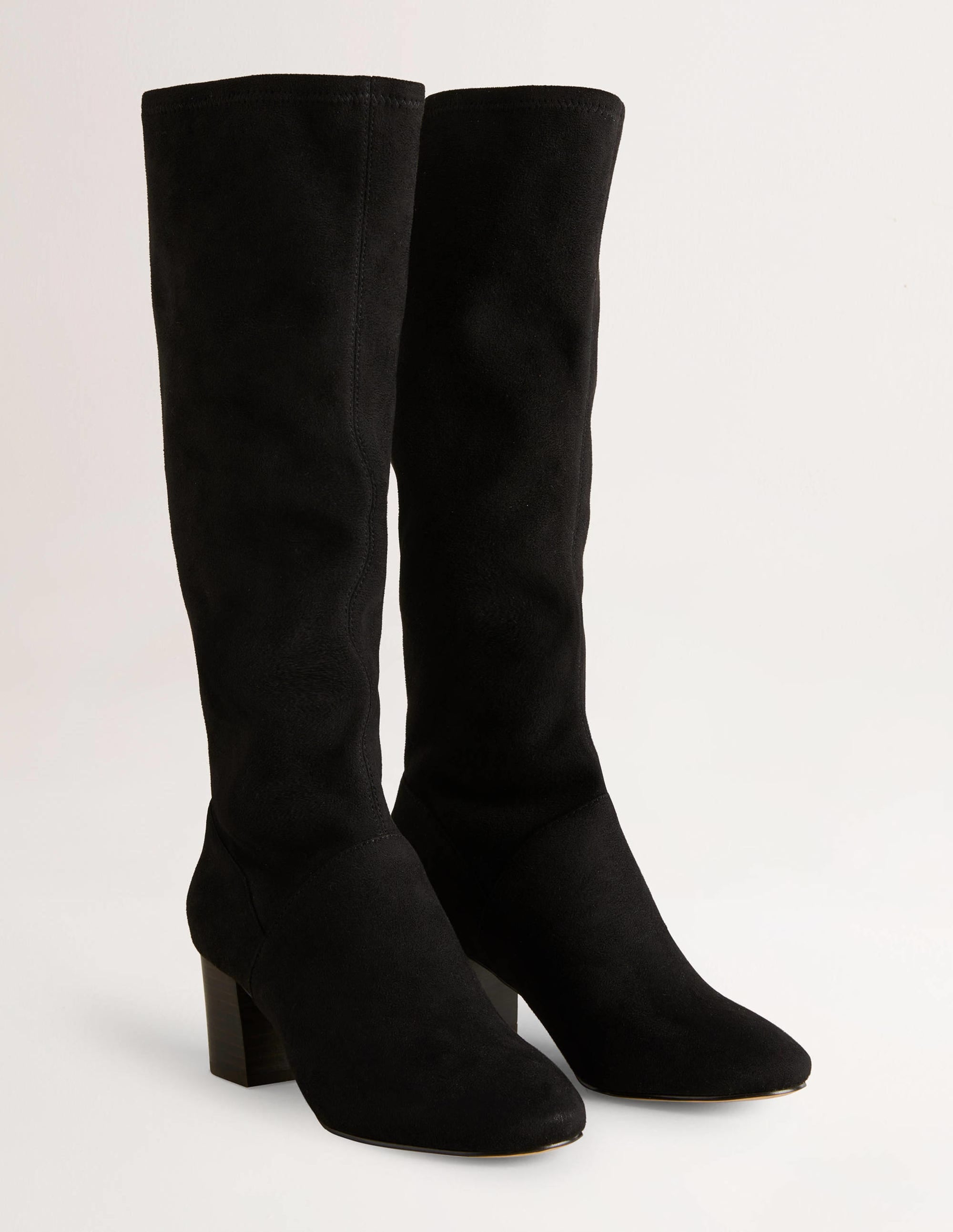 Stretchstiefel mit runder Zehenpartie-Schwarz - Image 2