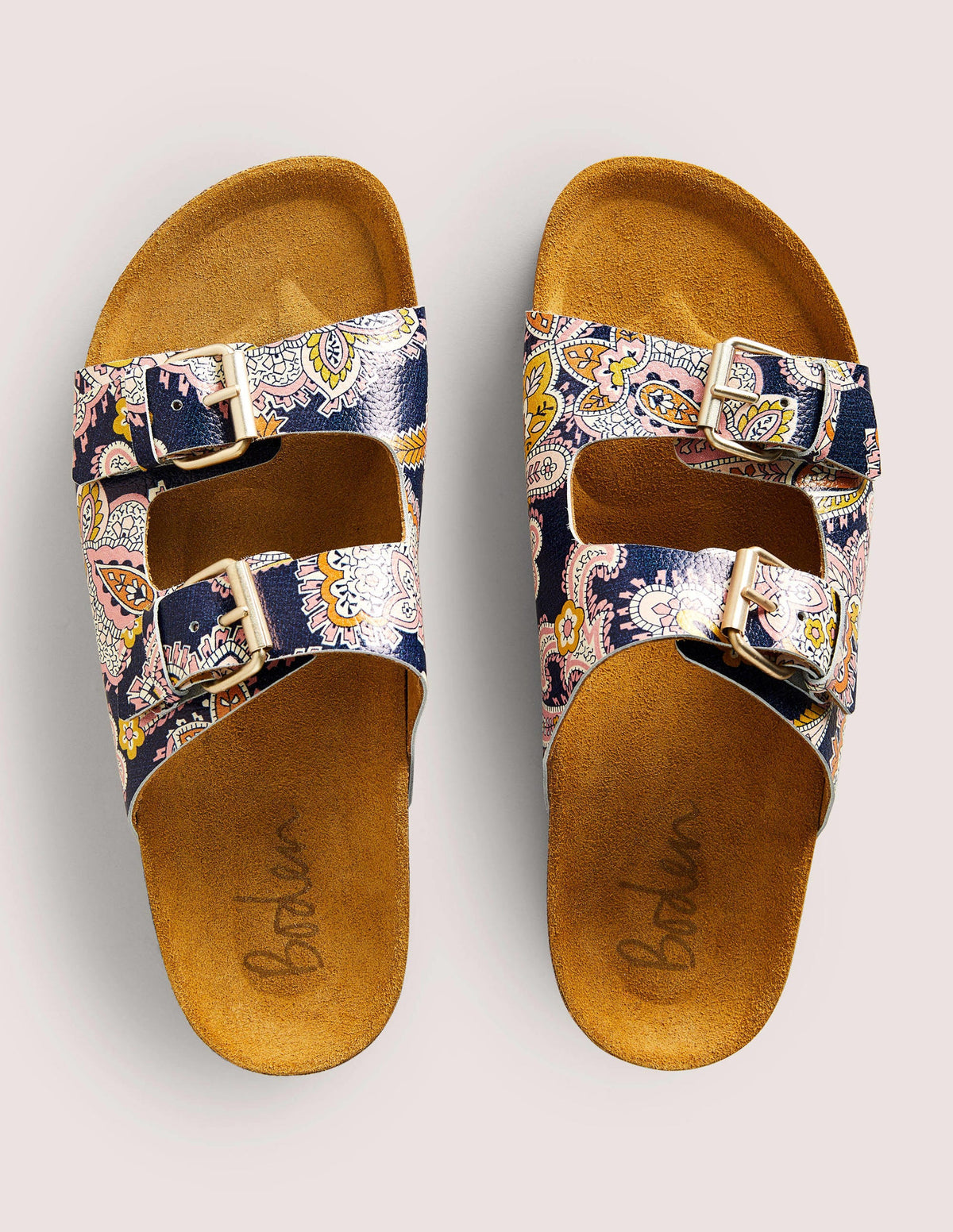 Ottoline Sandalen-Französisches Navy, Paisley-Knospen-4