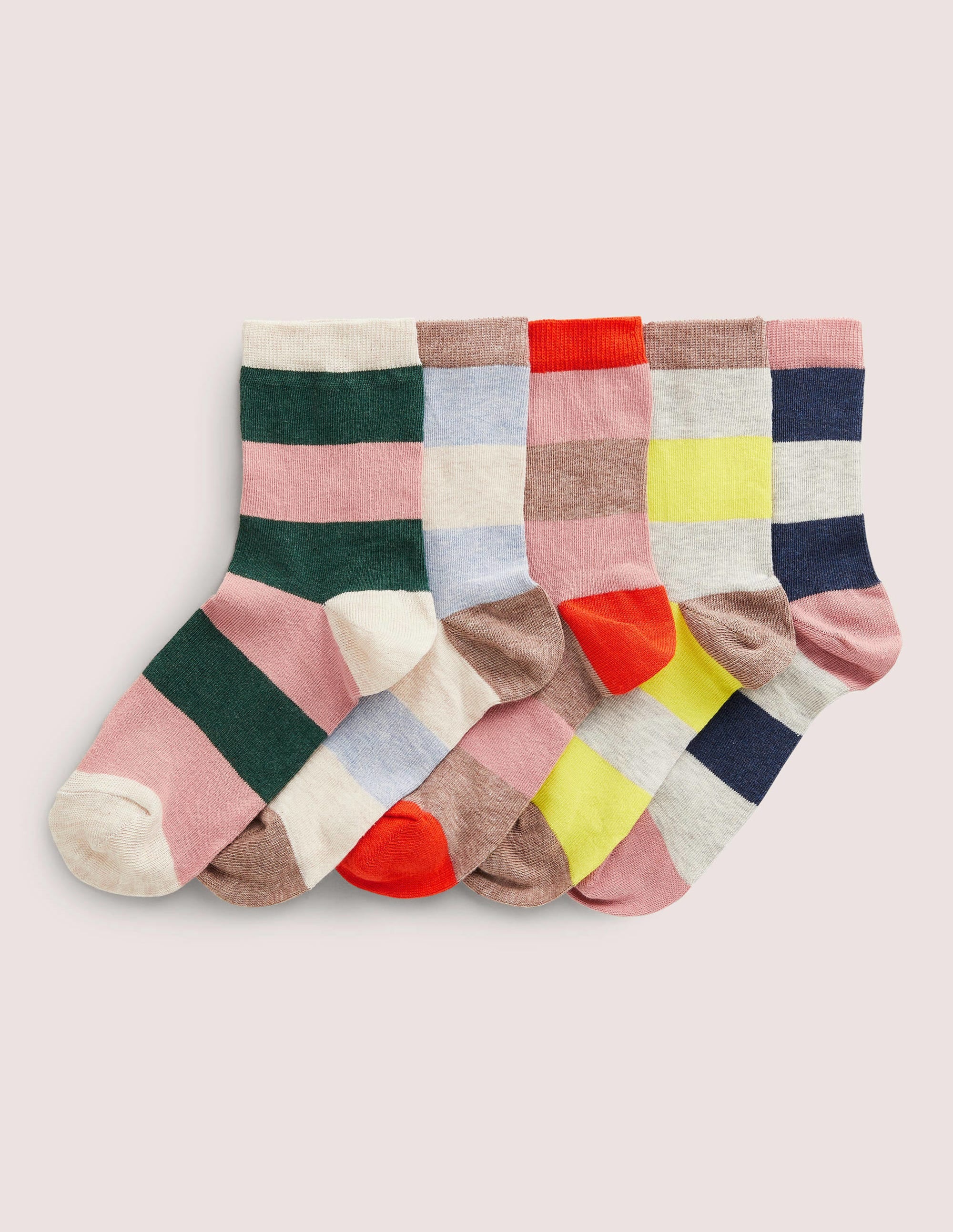 5 paires de socquettes-Rayé multi - Image 1