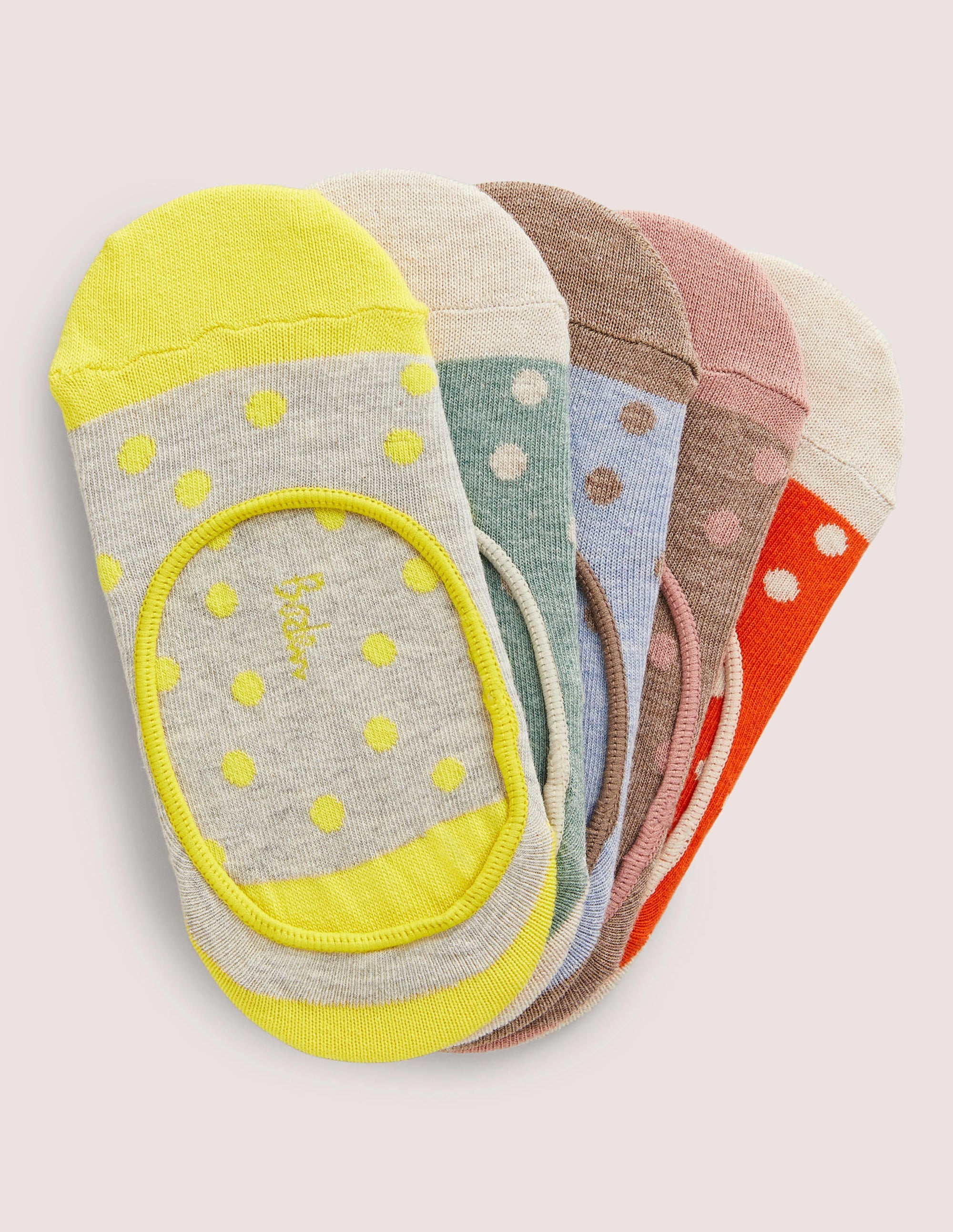 Füßlinge im 5er-Pack-Bunt, Zarte Tupfen - Image 1