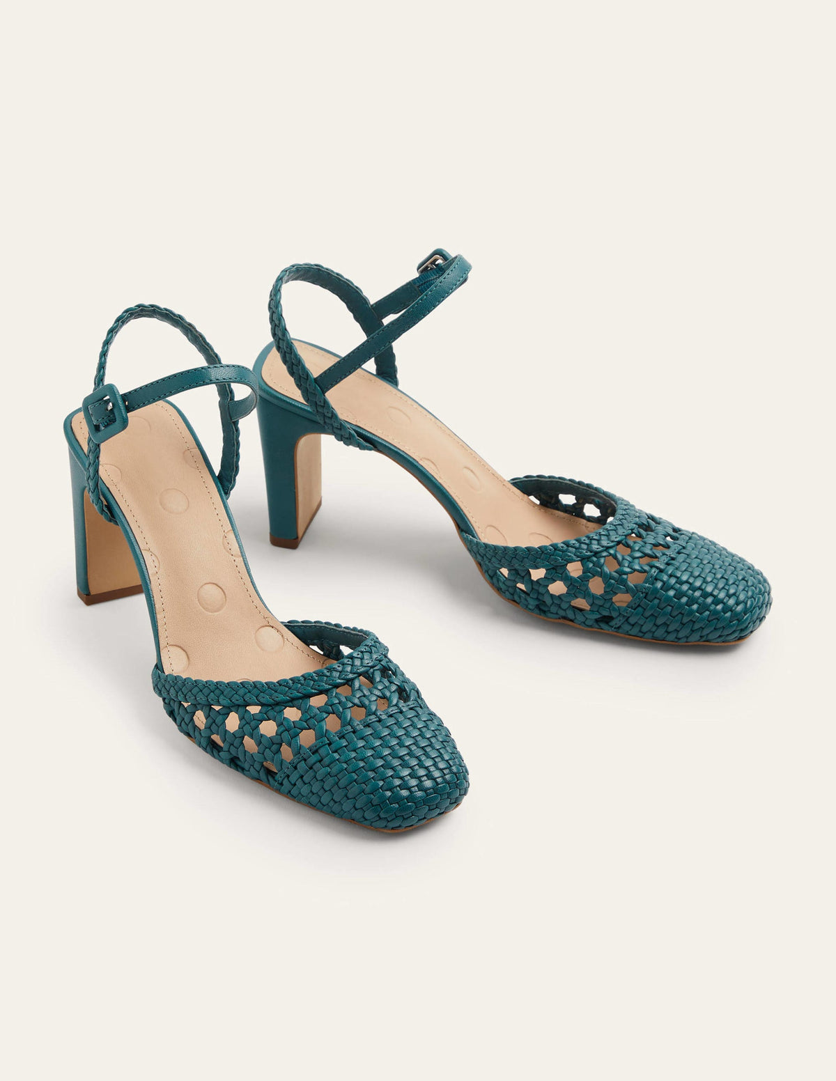 Ellie Pumps aus gewebtem Leder-Chesapeake Bay-1
