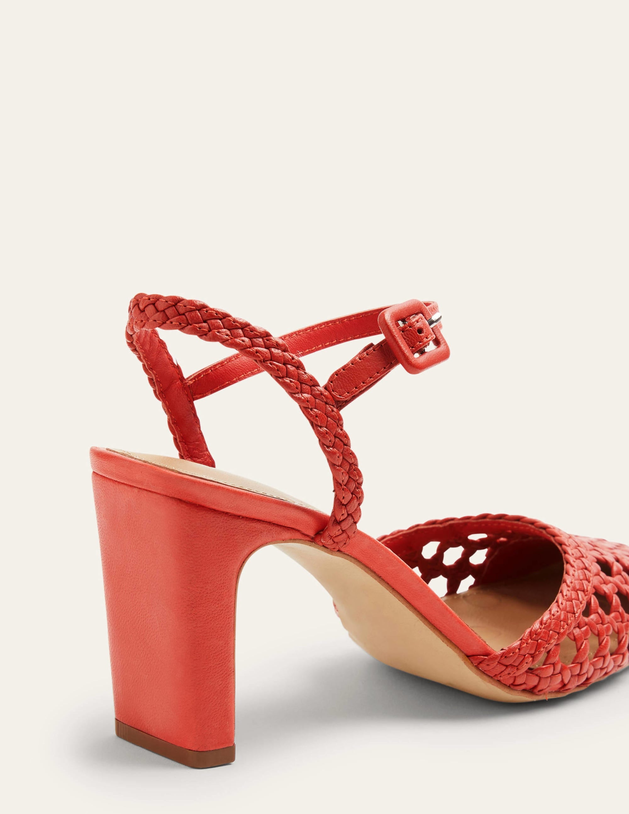 Ellie Woven Leather Courts-Aurora Red - Image 6