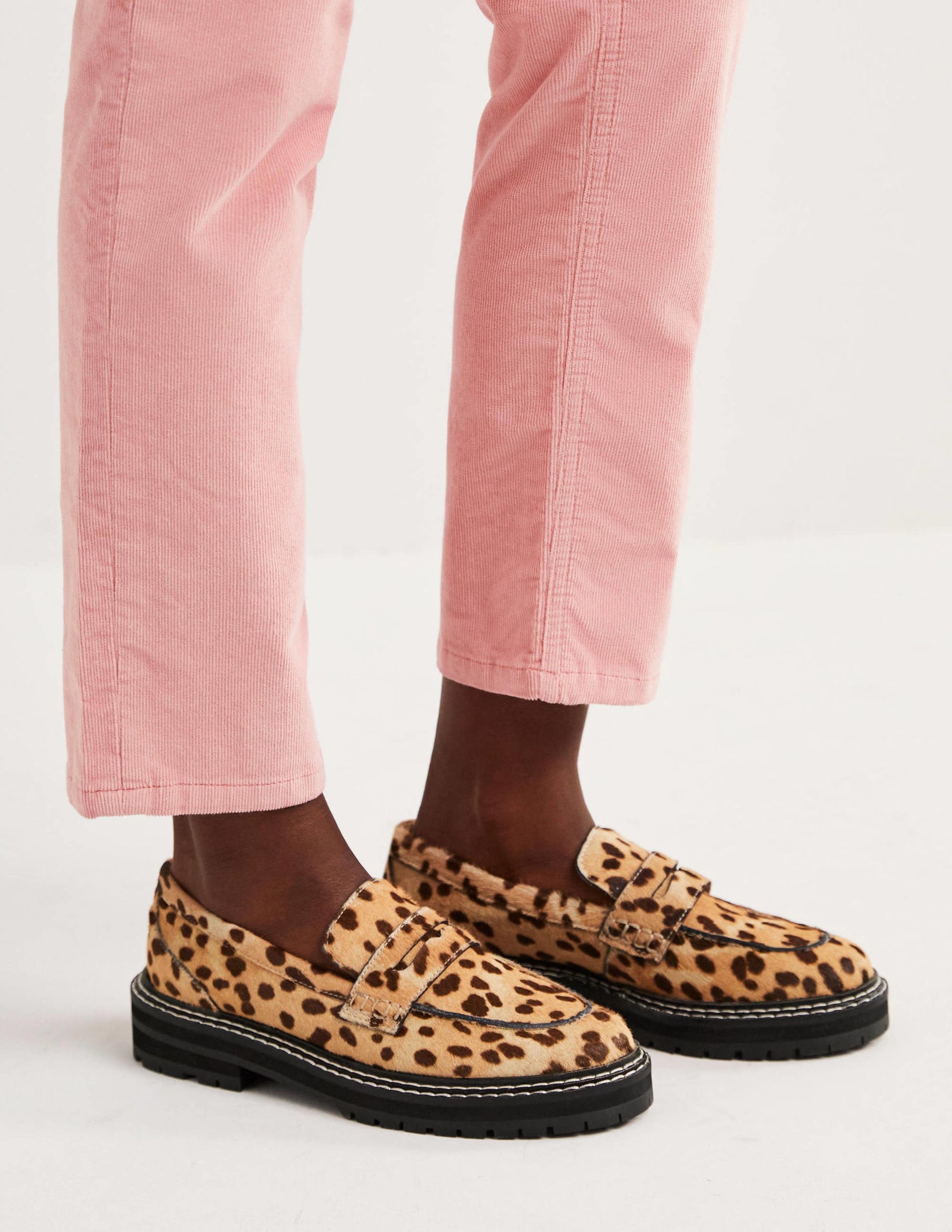Loafer mit breiter Sohle-Leopardenmuster-1