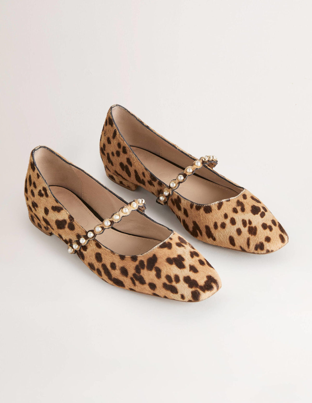 Pearl Strap Ballerina Flats-Cheetah - Image 3