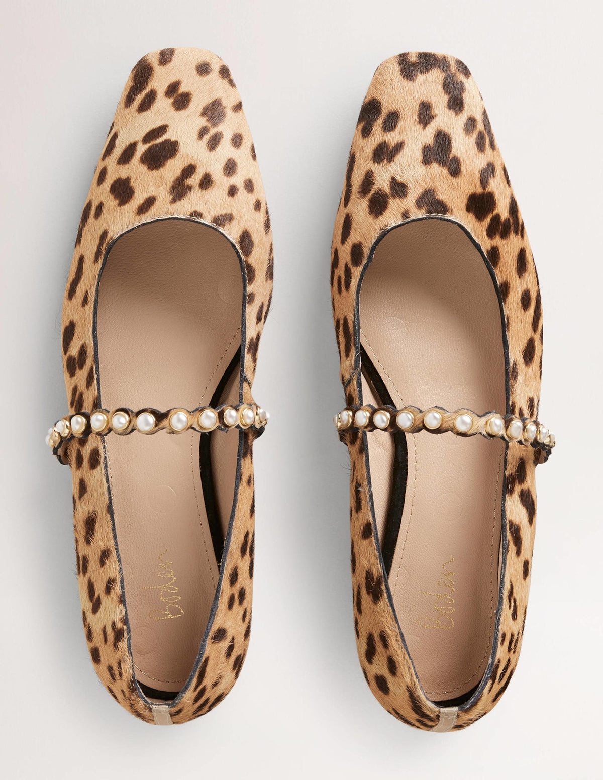 Pearl Strap Ballerina Flats-Cheetah - Image 5