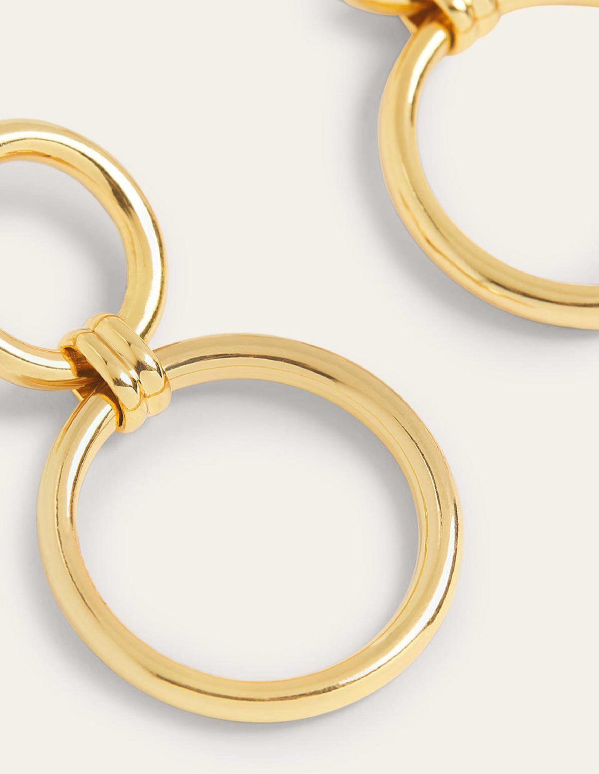 Ring Link Earrings-Gold - Image 4