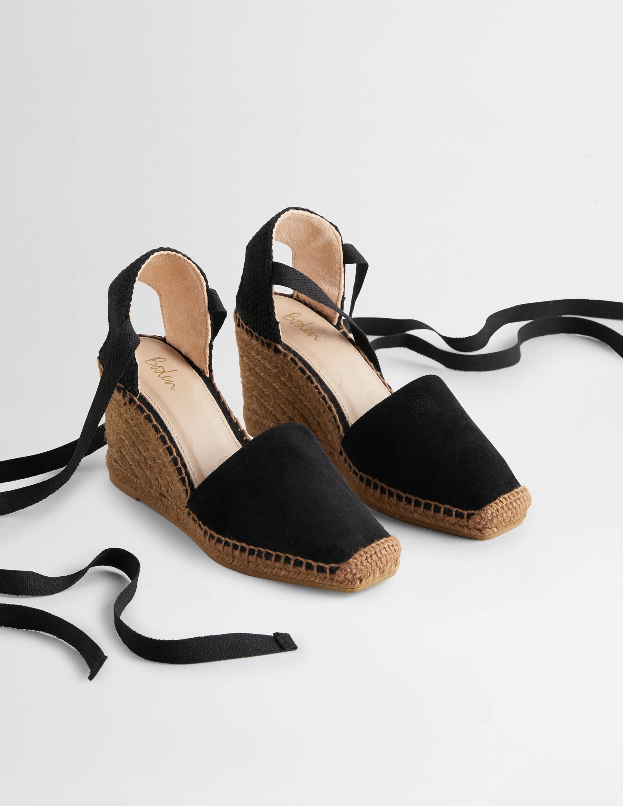 Esme Espadrille Wedges-Black - Image 2