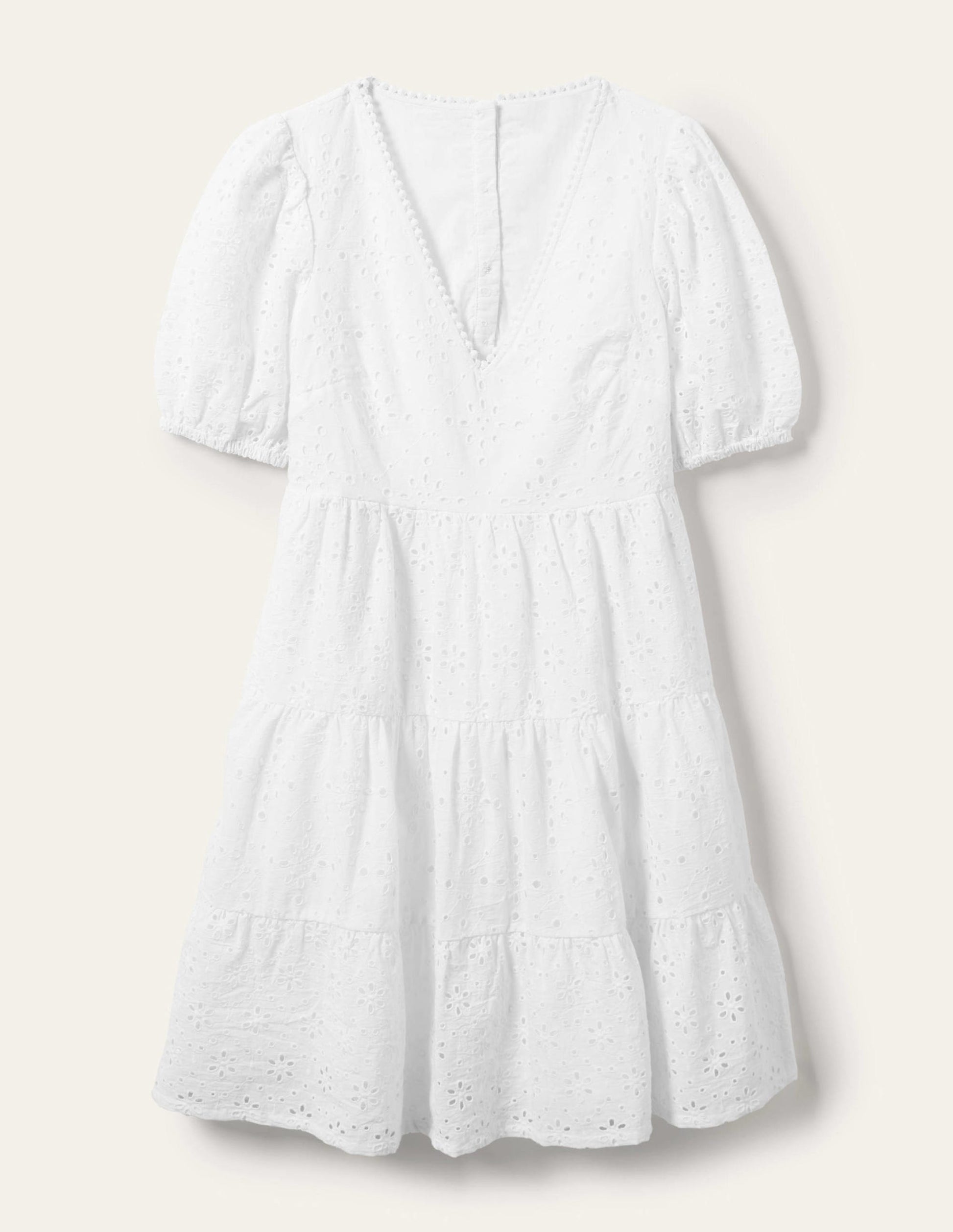 Robe avec broderie anglaise au dos-Blanc-6