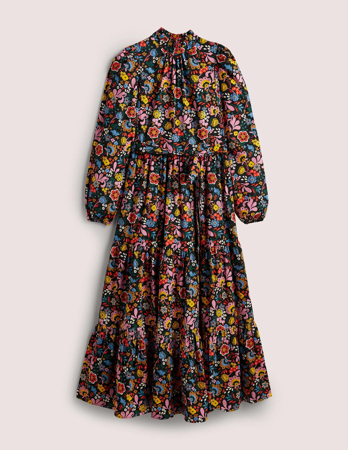 Maxikleid mit Gigot-Ärmeln-Bunt, Hübsches Paradiesmuster - Image 6