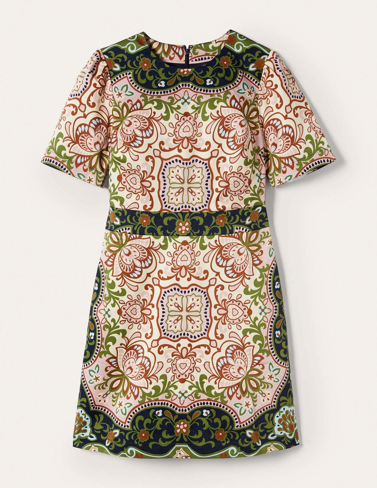 Mini-Etuikleid aus Baumwolle-Bunt, Blütenornamente - Image 11