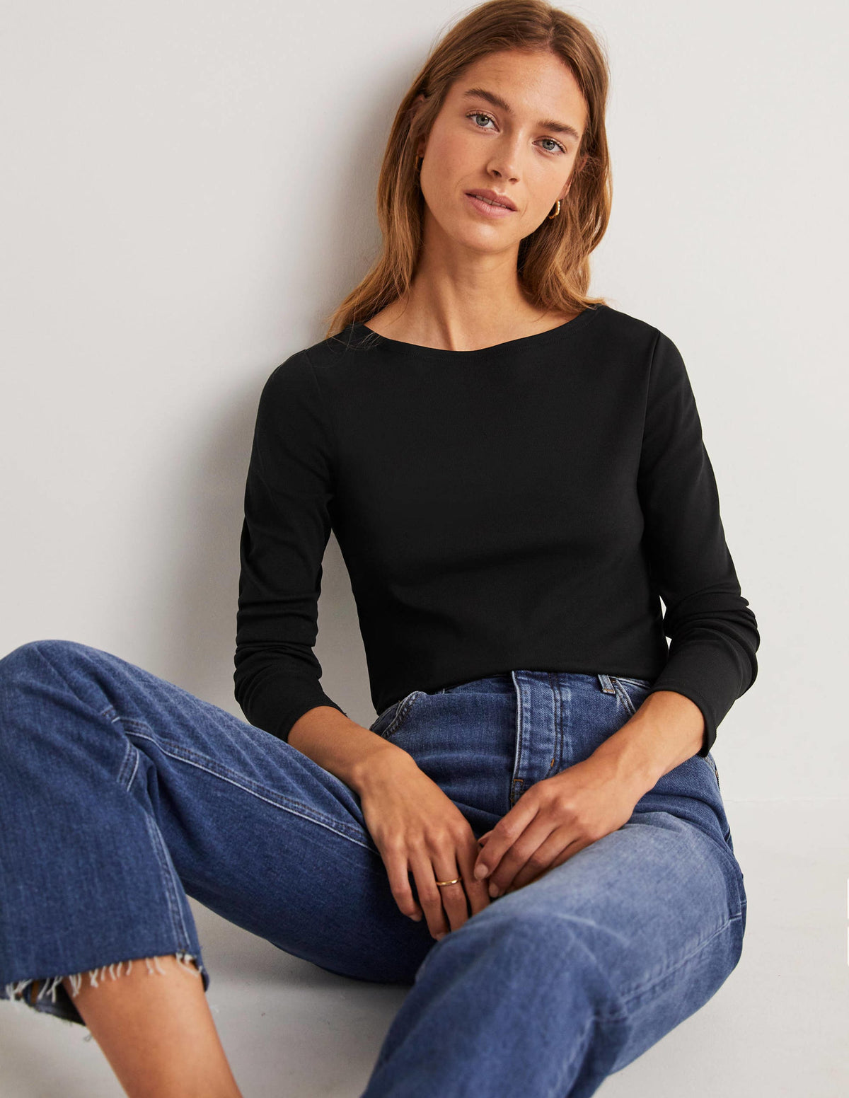 Essential Boatneck Top-Black - Image 7