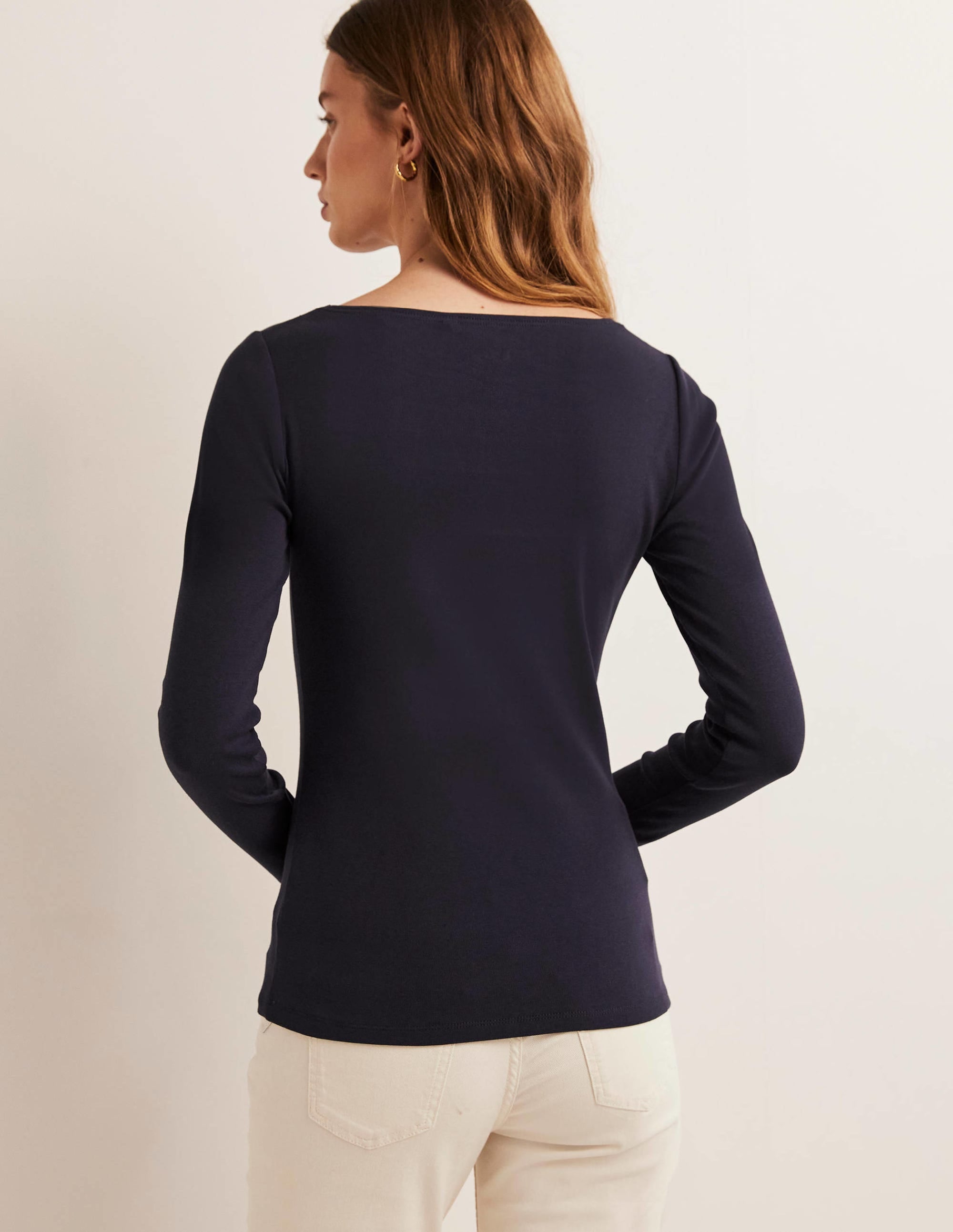 Essential Boatneck Top-Navy - Image 3