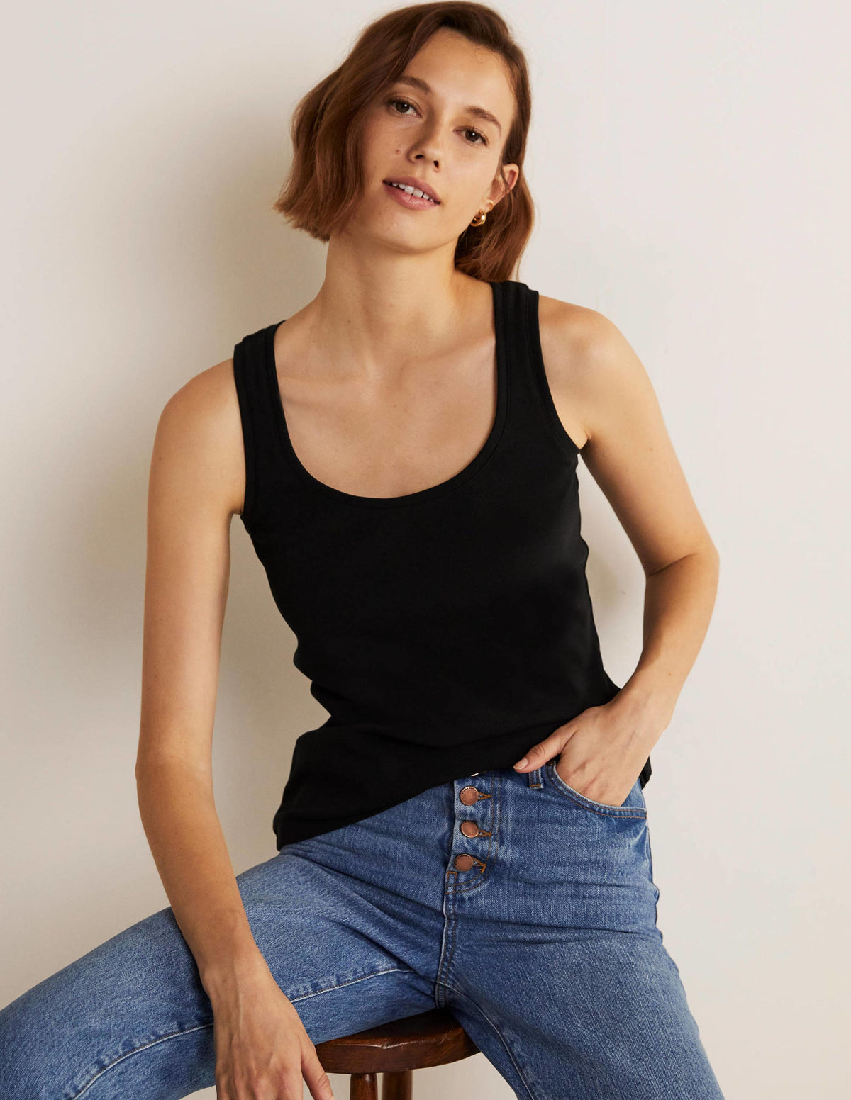 Basic-Trägershirt-Schwarz - Image 9