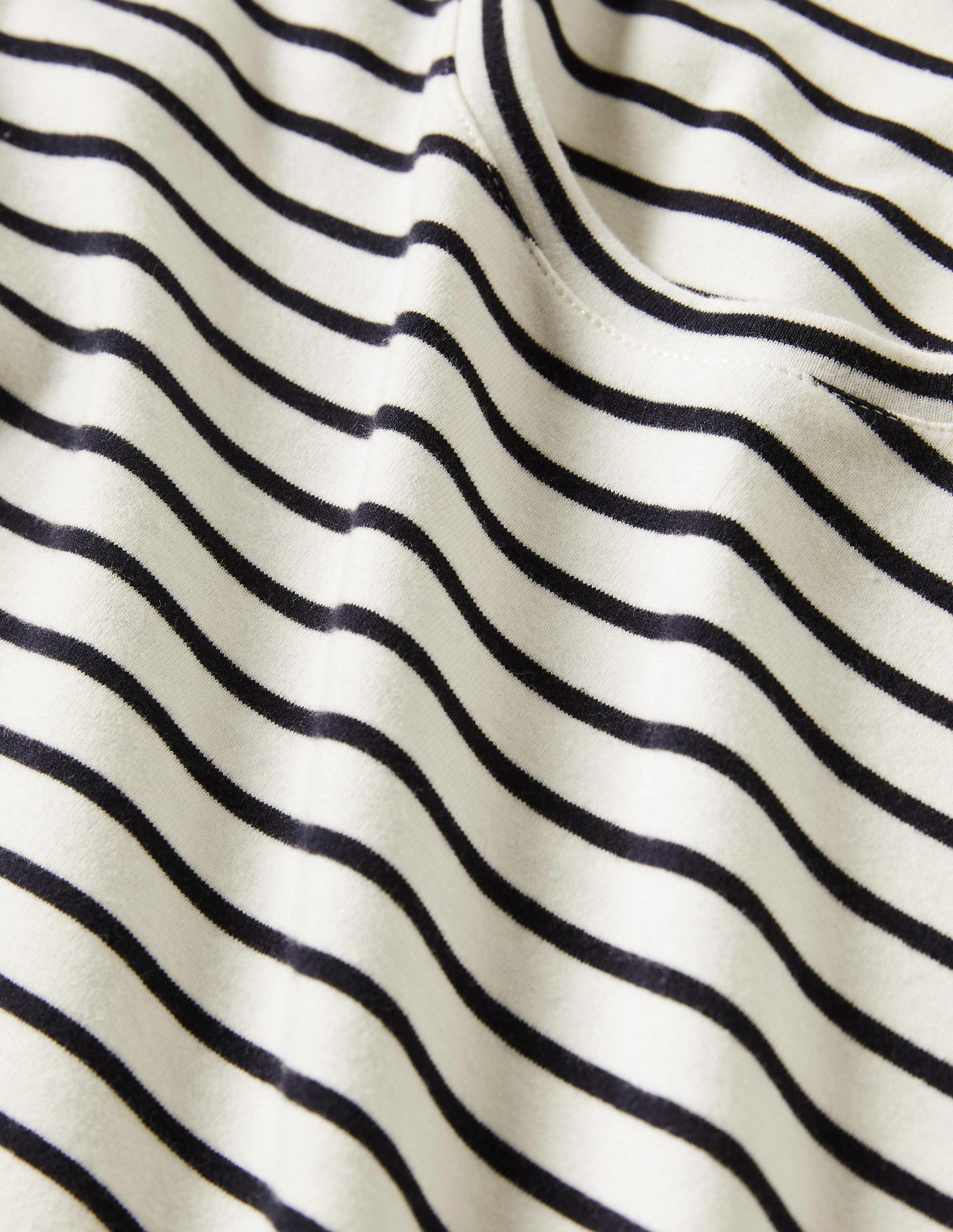 Essential Short Sleeve T-Shirt-Ivory / Navy Stripe - Image 8
