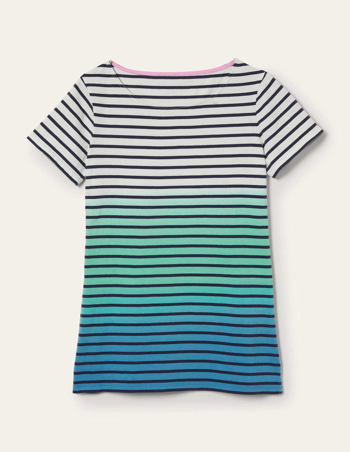 Kurzärmliges Bretonshirt-Blautöne, Schimmernd - Image 9