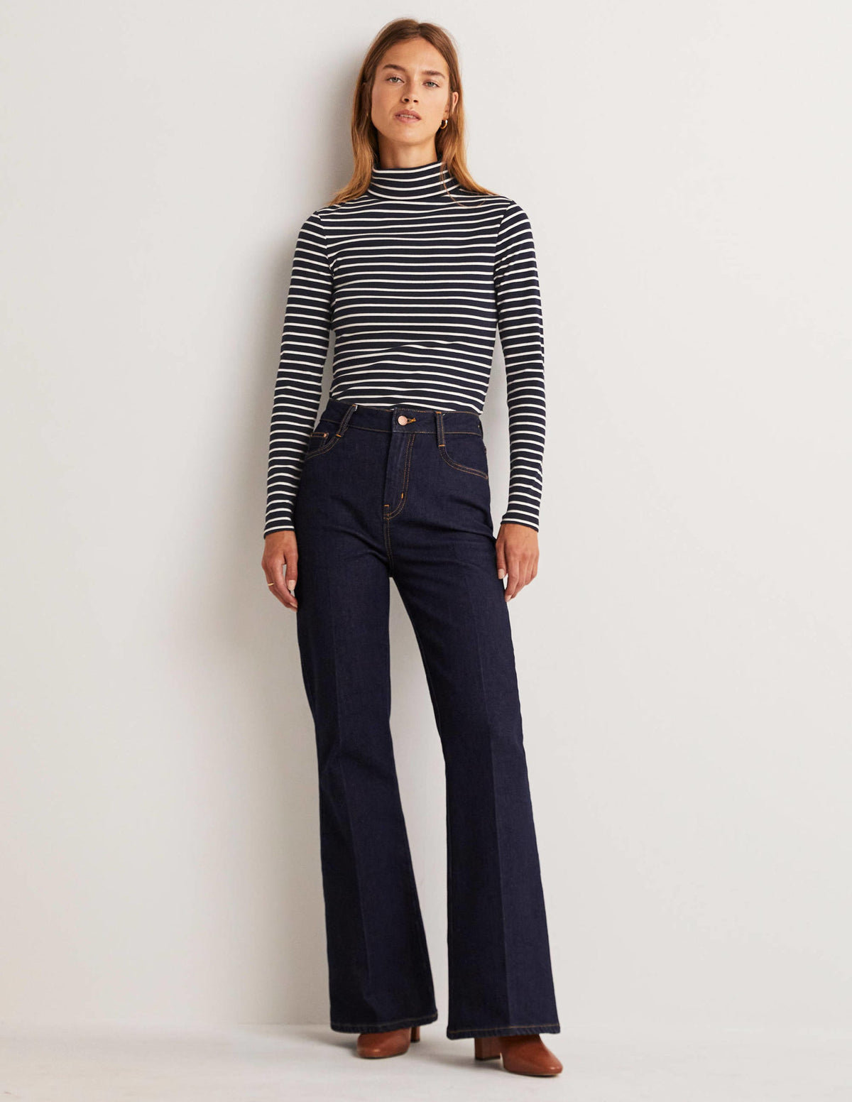 Basic-Rollkragenoberteil-Navy/Naturweiß, Gestreift-9