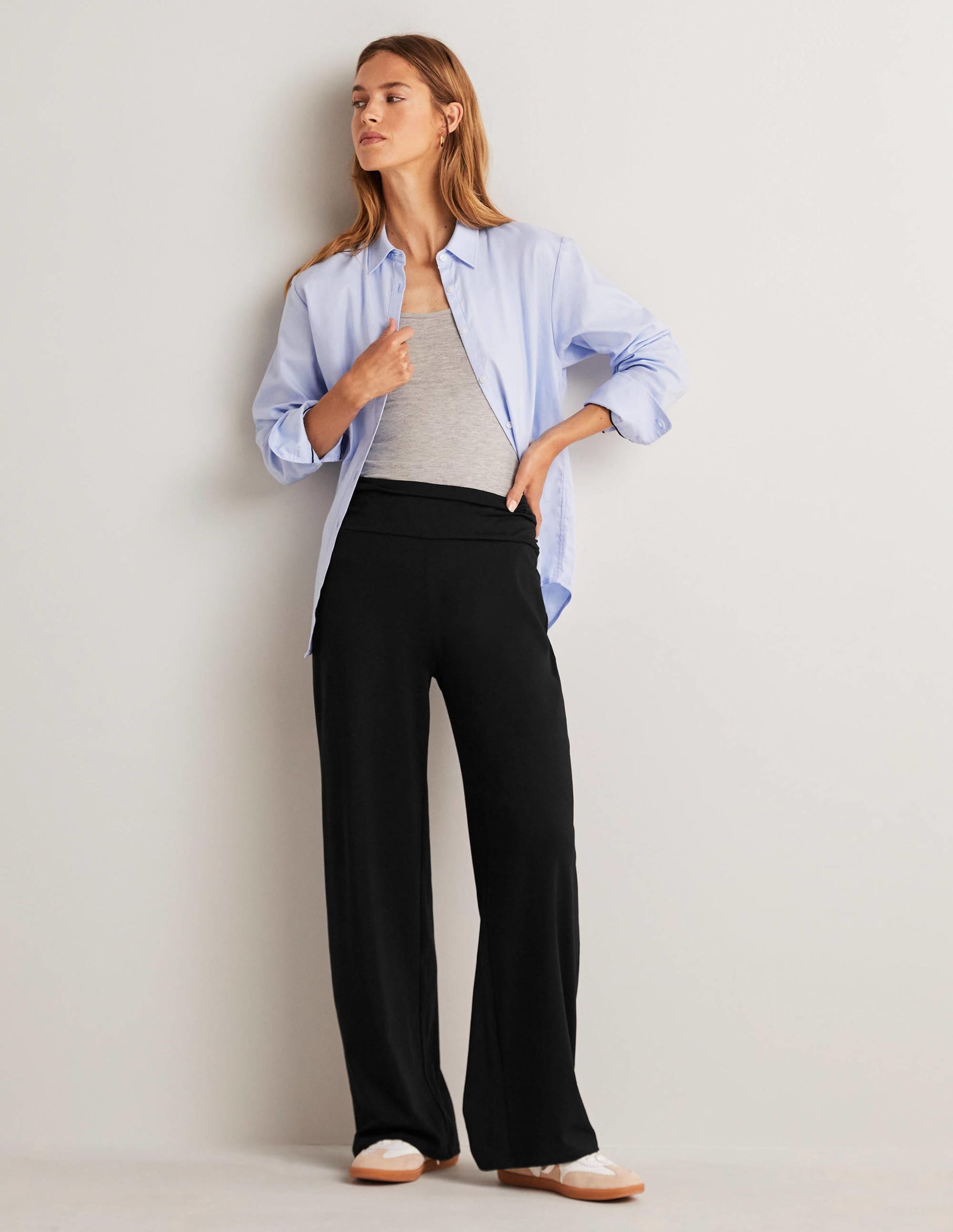 Jerseyhose mit weitem Bein-Schwarz - Image 5