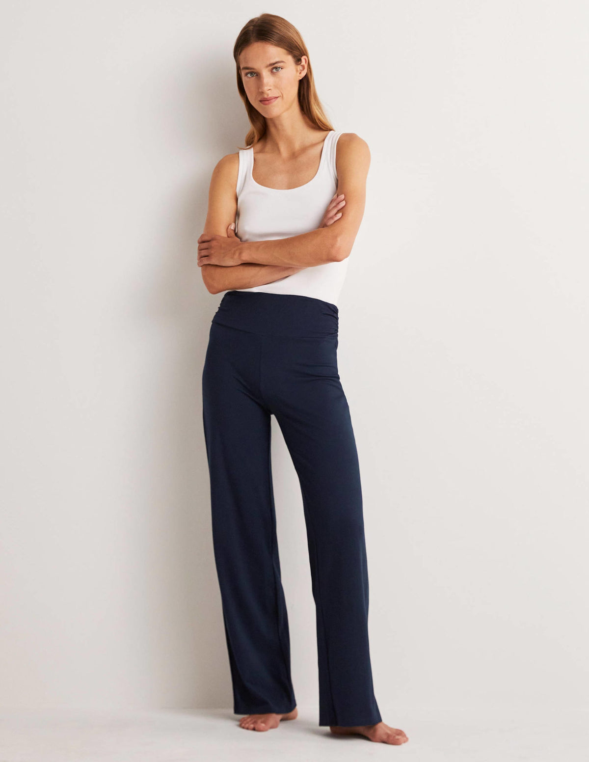 Jerseyhose mit weitem Bein-Marineblau - Image 1