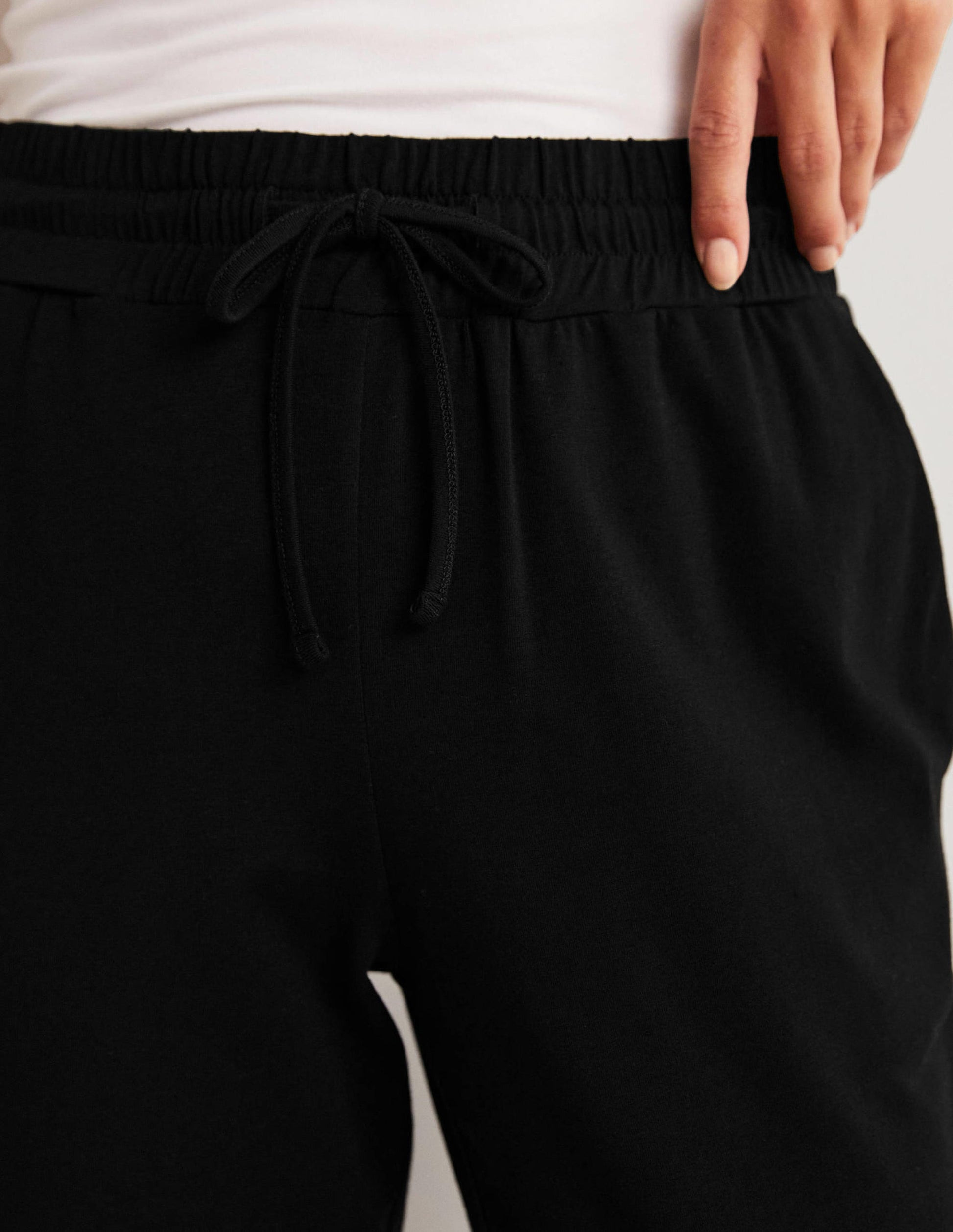 Jersey-Jogginghose mit Bündchen-Schwarz-5